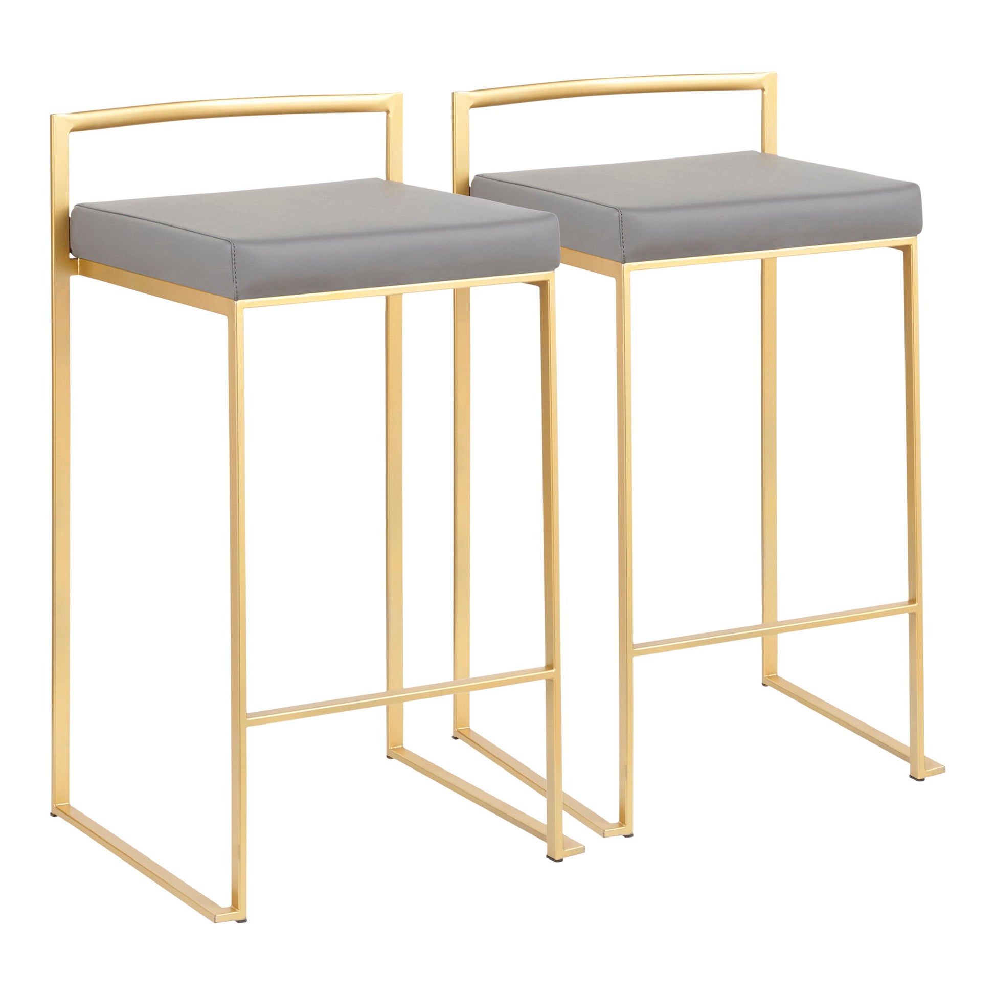 Fuji - Contemporary / Glam Design Counter Stool (Set of 2) - Best Buy Furniture