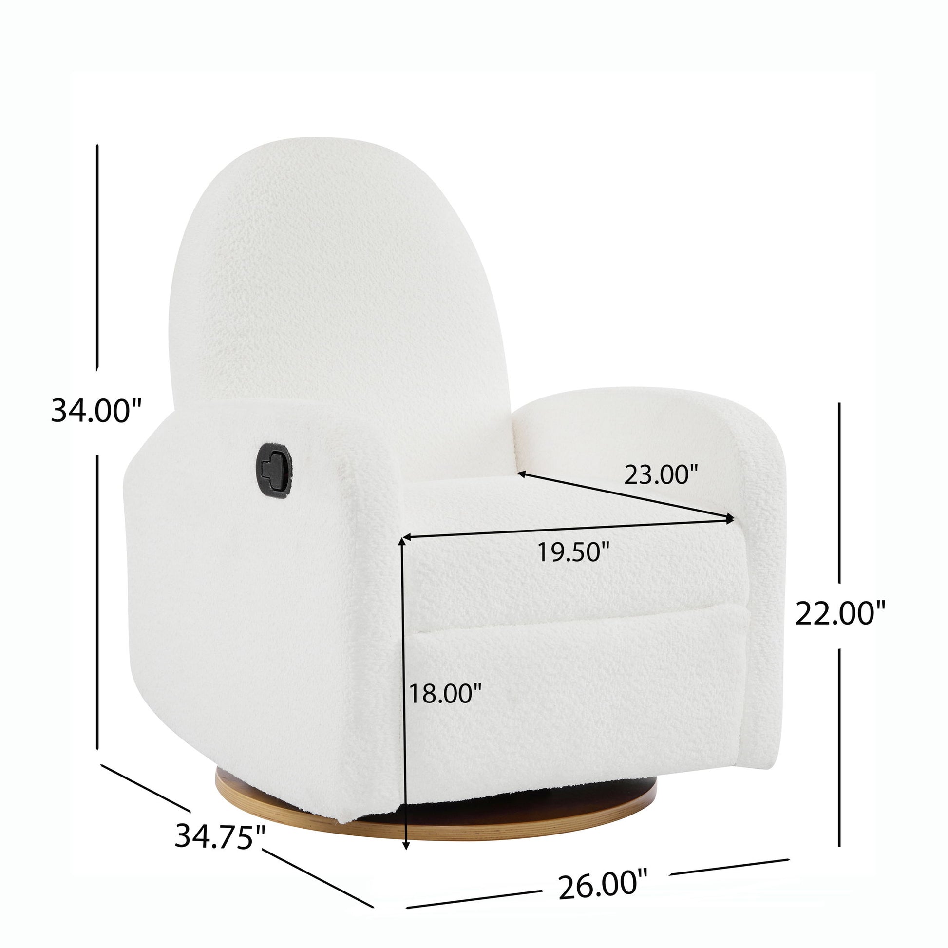 Contemporary 360 Swivel And Glider Recliner Chair - Best Buy Furniture