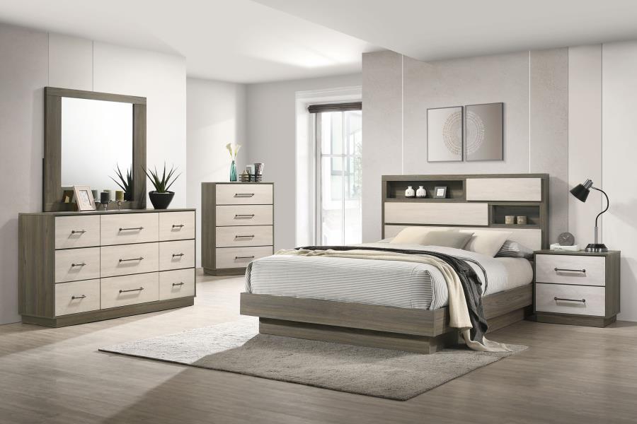 Fenwick - Dresser Mirror - - Gray Oak - Best Buy Furniture