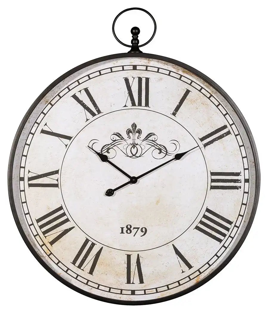 Augustina - Wall Clock - Antique Black - Best Buy Furniture