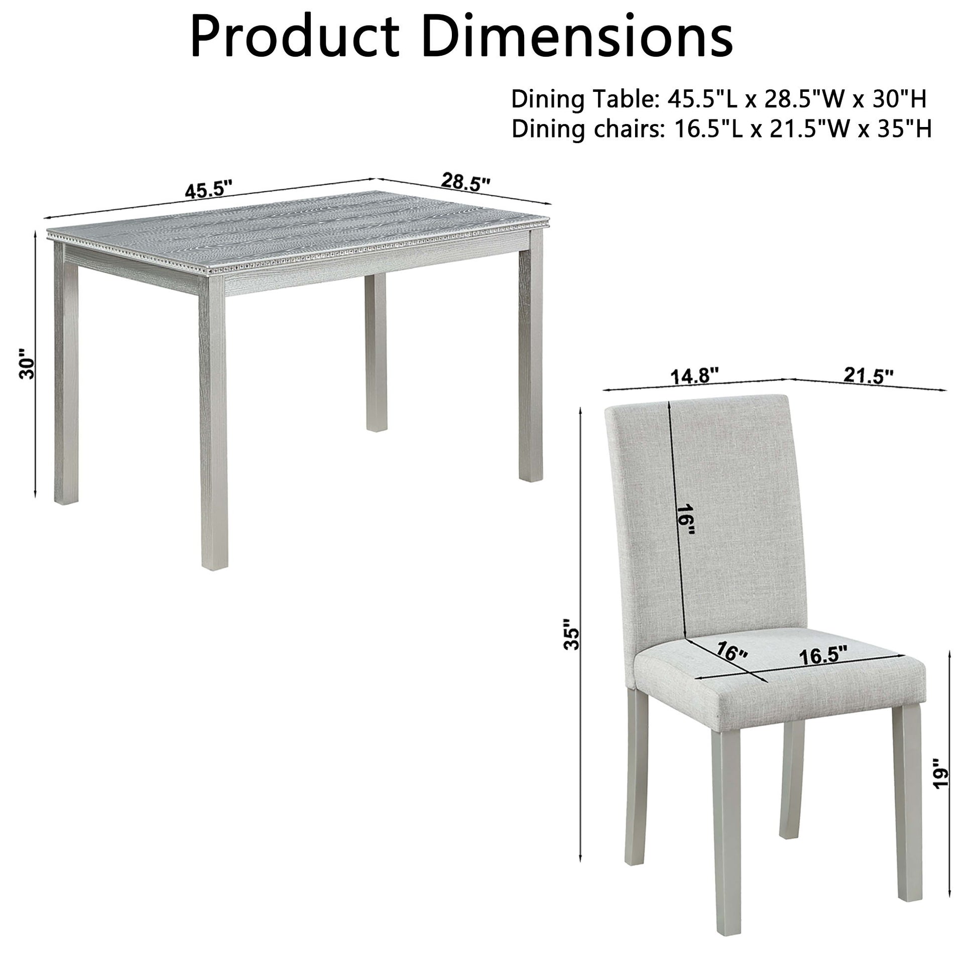 Dining Table Set With Crystal Decoration And Upholstered Chairs - Best Buy Furniture