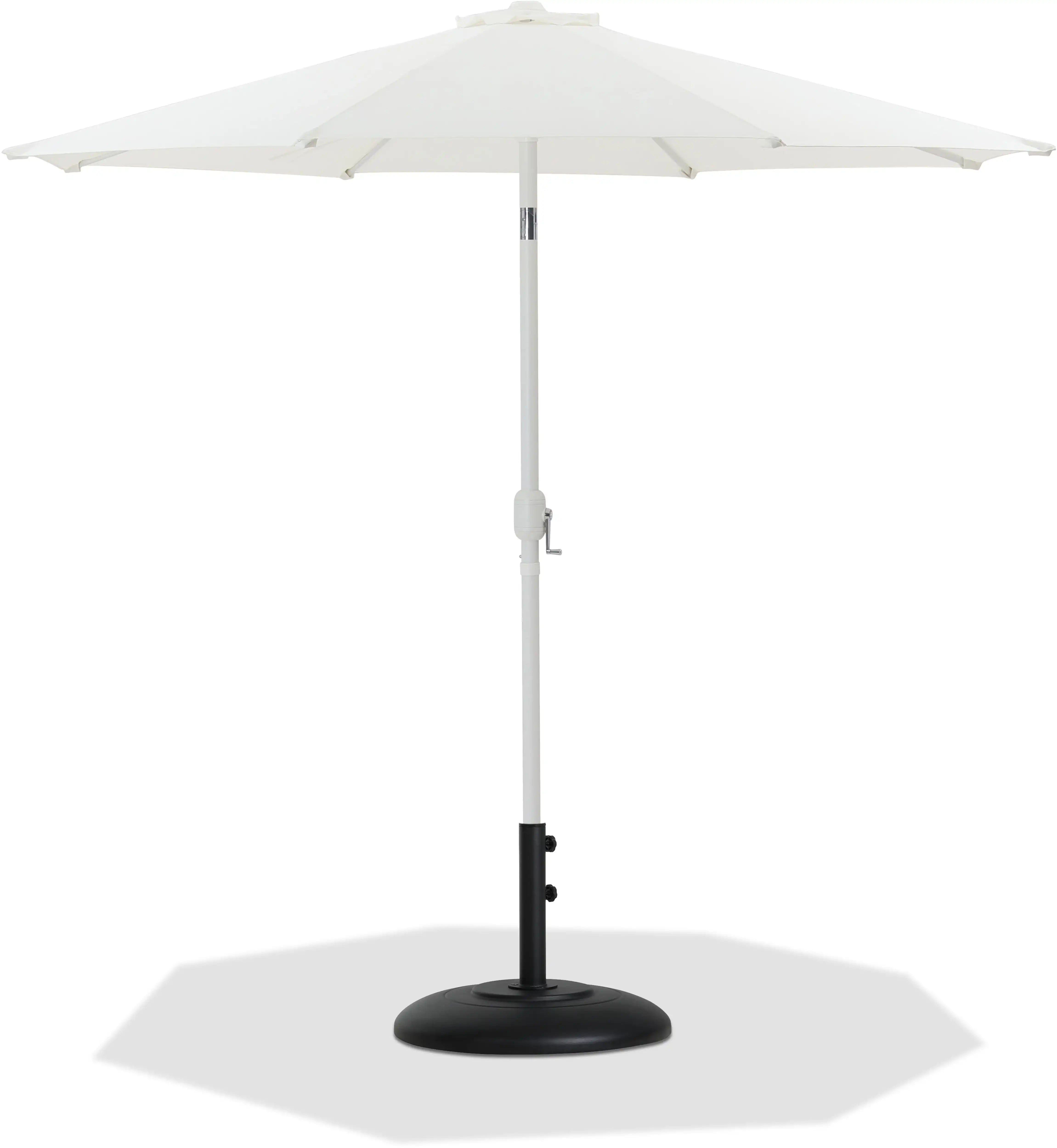 Fiji - Aluminum Patio Umbrella With Round Black And White Base - Best Buy Furniture