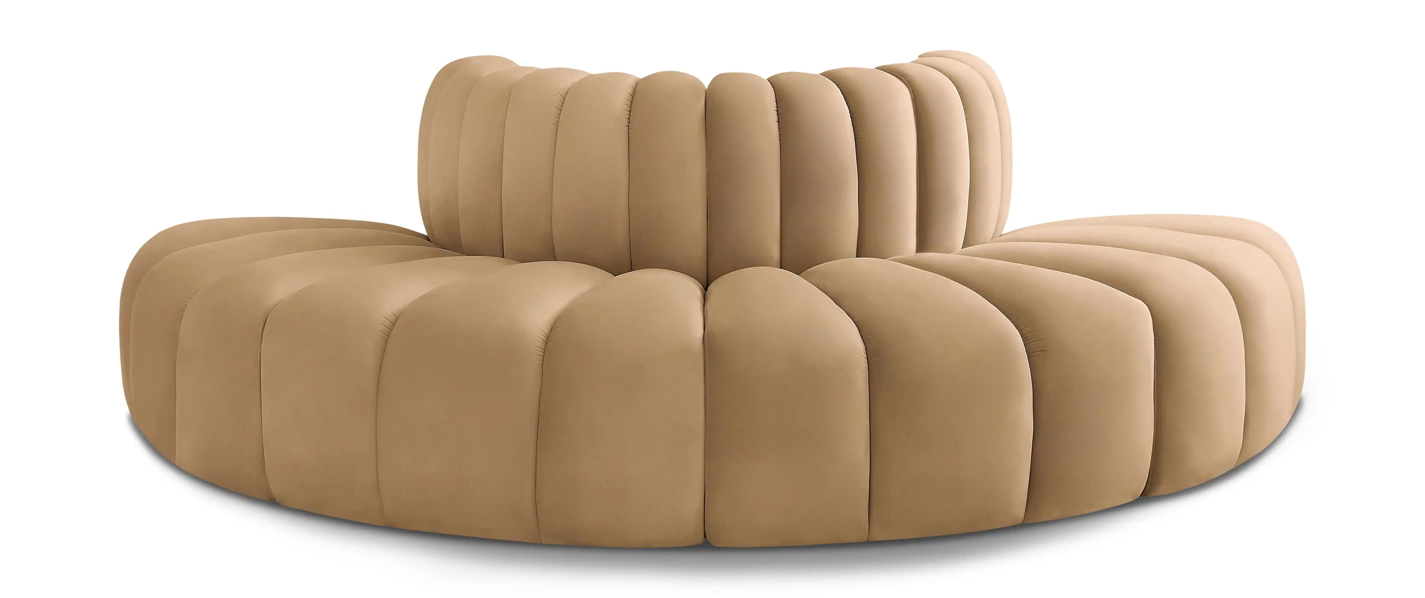 Arc - Velvet 4 Piece Modular Sofa - Best Buy Furniture