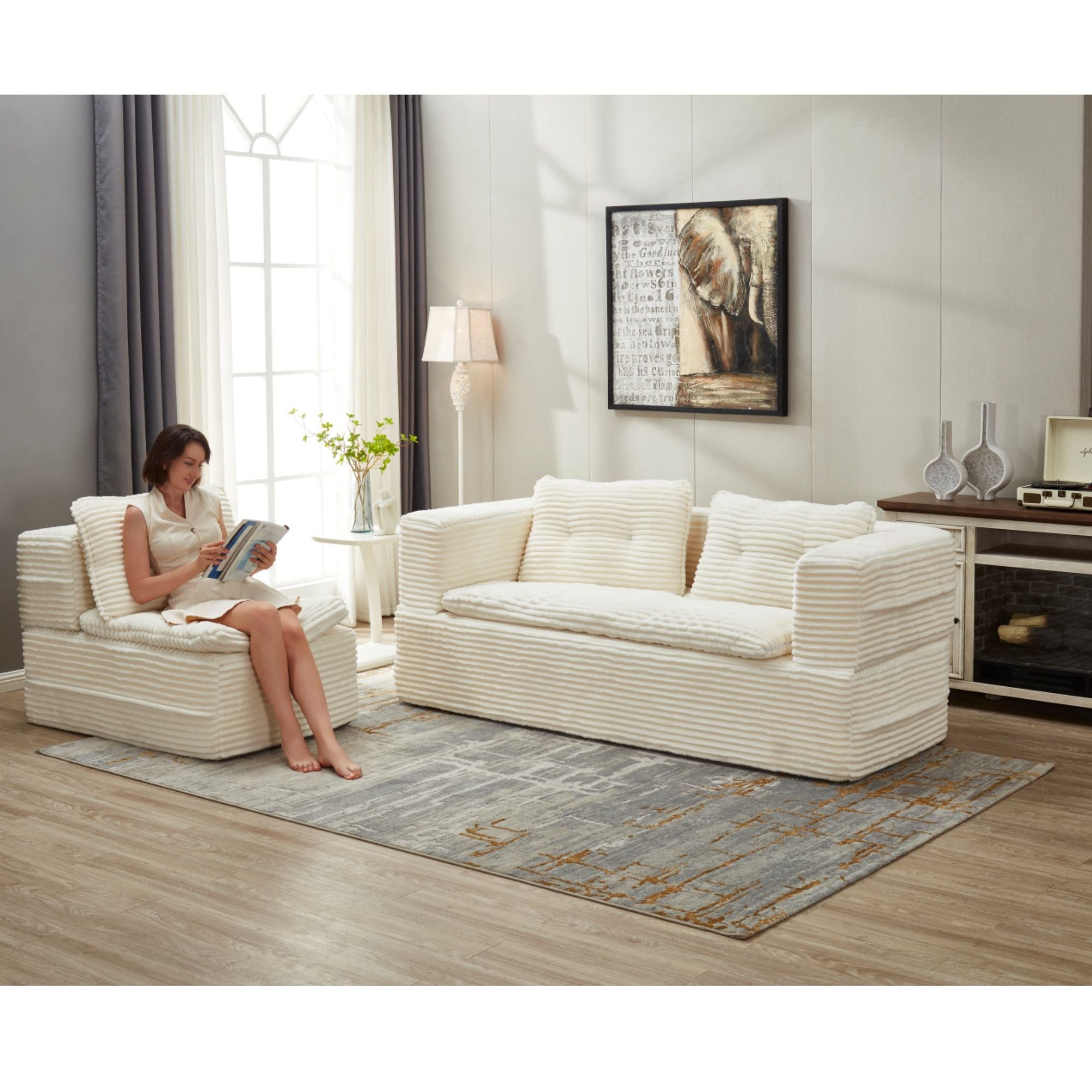 Multi Functional Sectional Sofa Bed With Independent Chaise Lounge And Functional Blanket - Best Buy Furniture