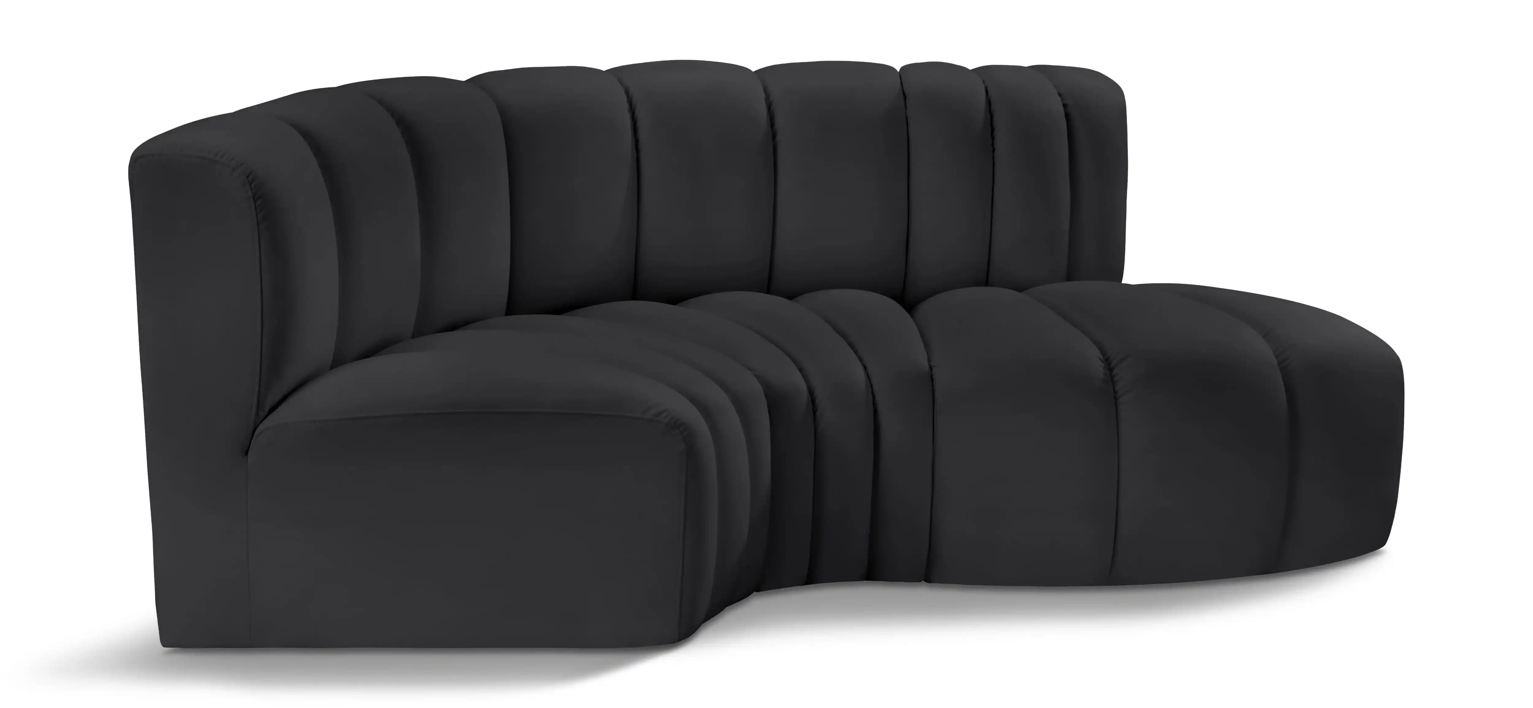 Arc - Faux Leather 3 Piece Modular L-Shaped Sofa - Best Buy Furniture