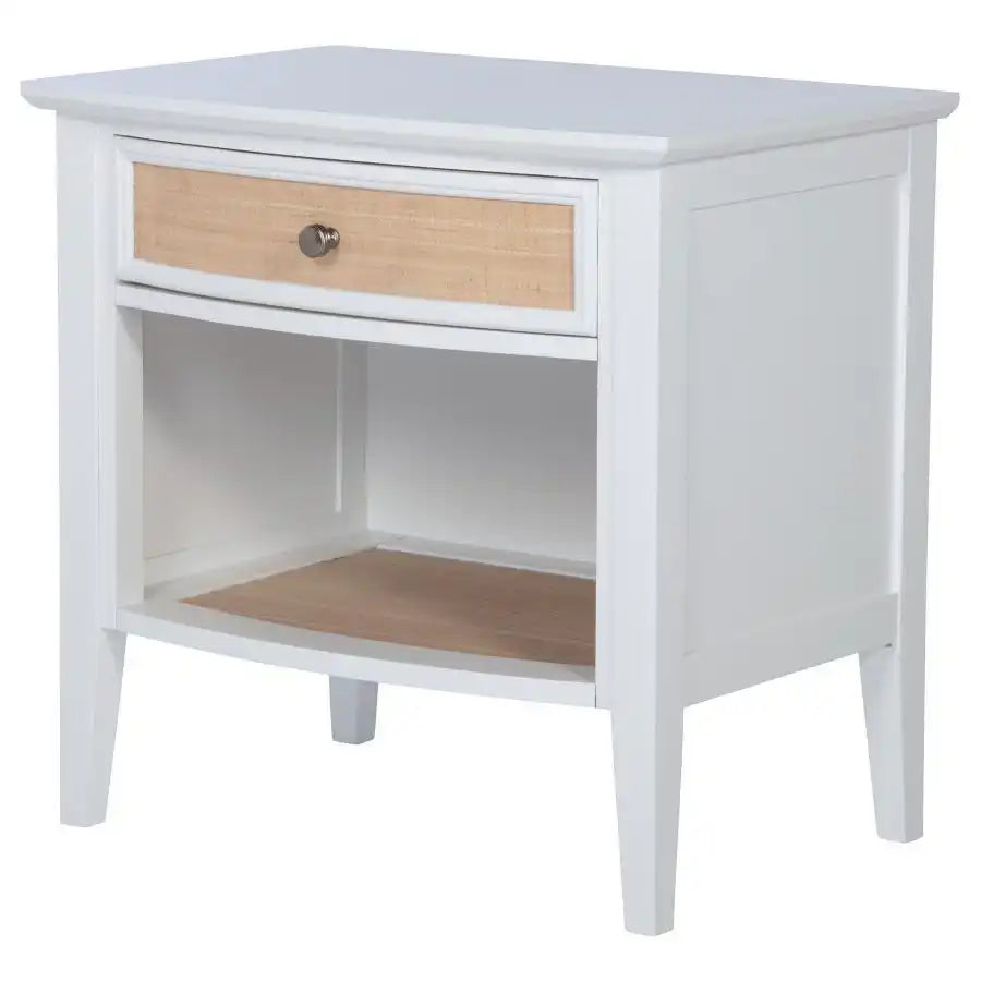 Bexhill - 1-Drawer Nightstand Bedside Table - White - Best Buy Furniture