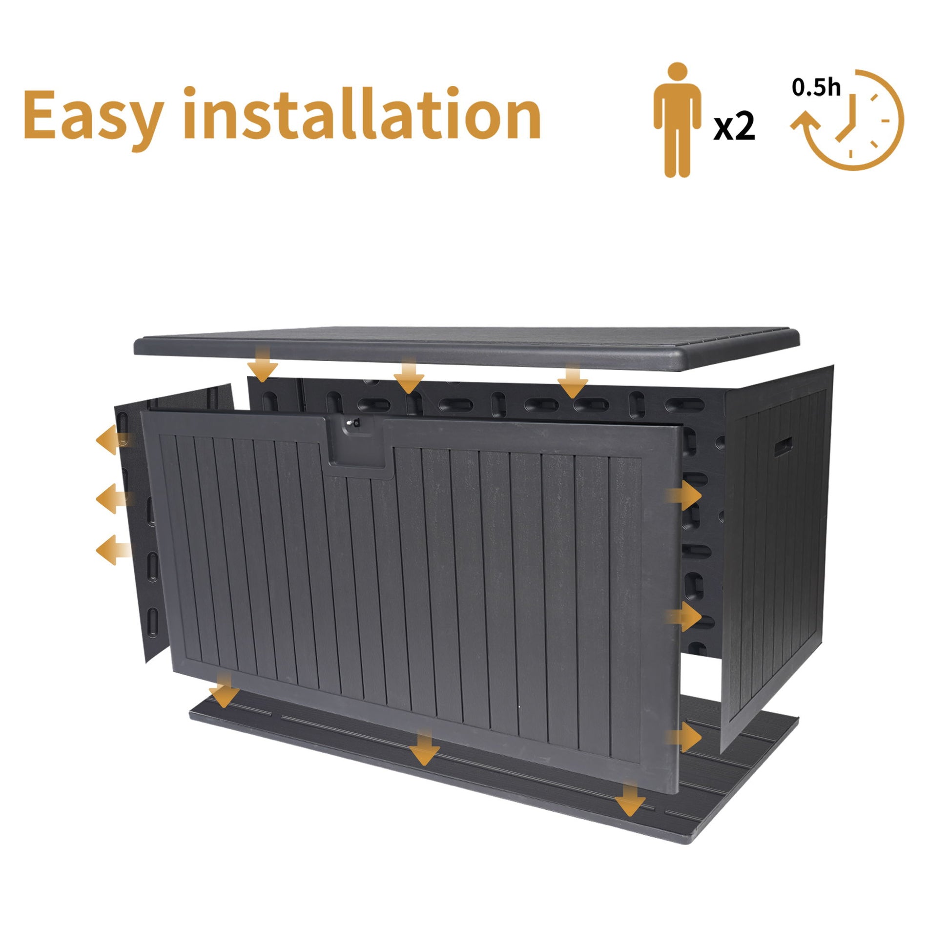 Outdoor Large Storage Box With Lockable Storage Containers - Best Buy Furniture