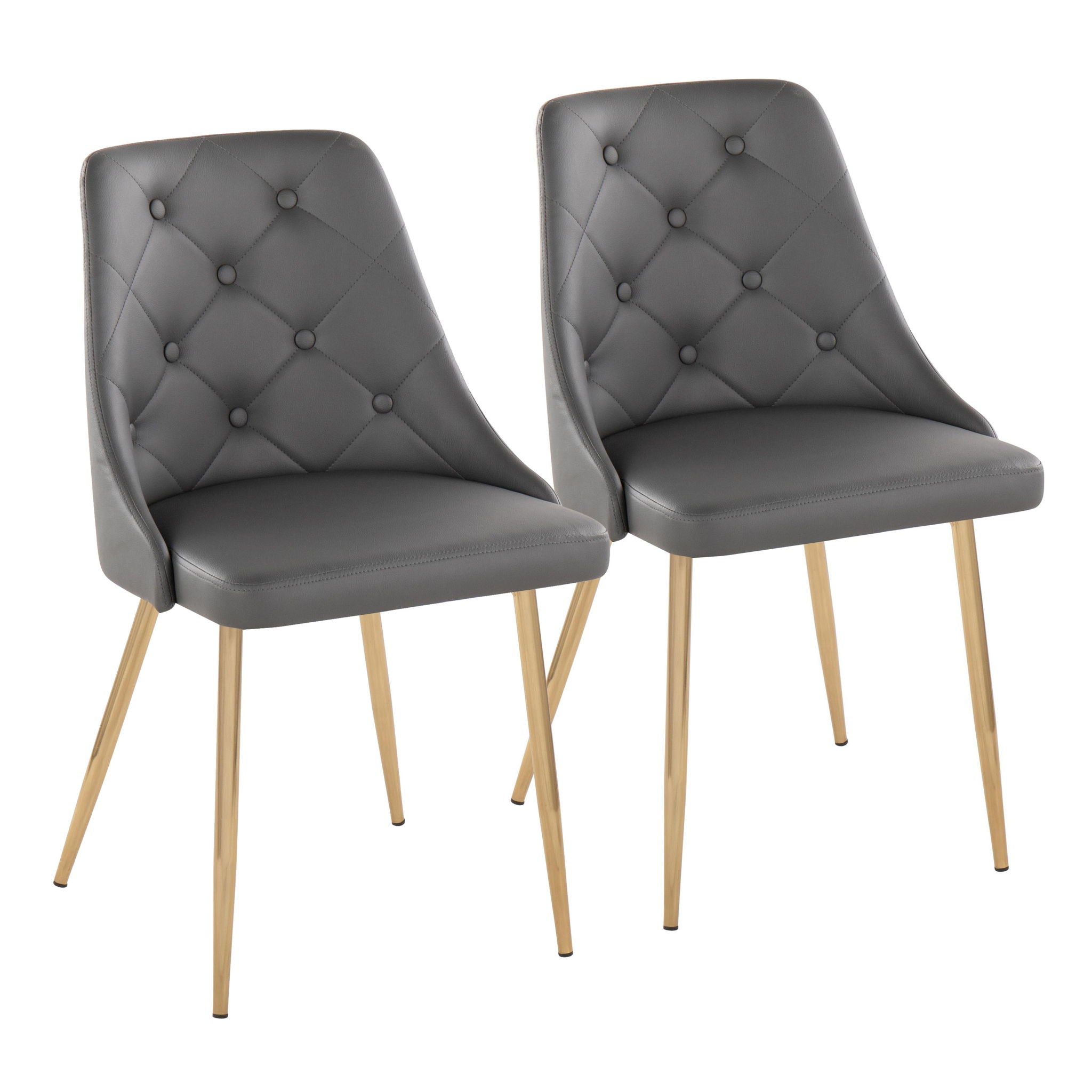 Marche - Contemporary Dining Chair With Metal Legs (Set of 2) - Best Buy Furniture