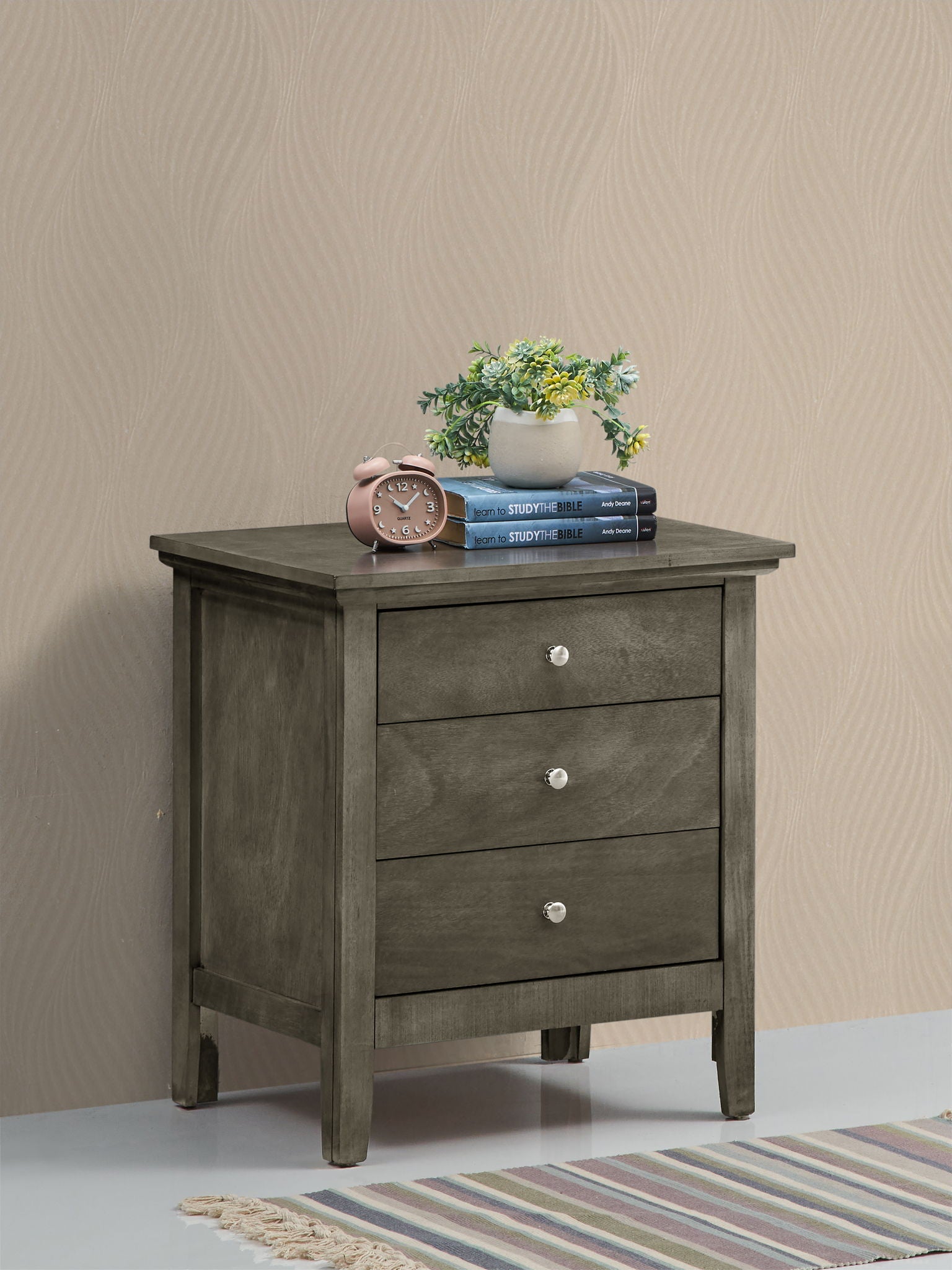 Hammond - 3 Drawer Nightstand - Best Buy Furniture