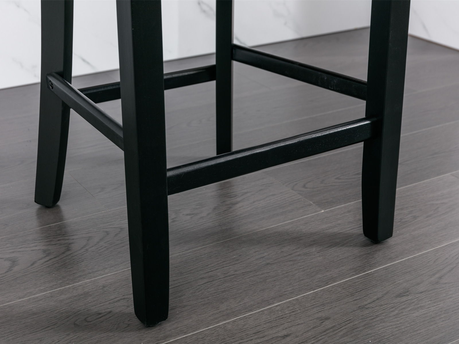 Contemporary Velvet Upholstered Wing-Back Barstools With Button Tufted Decoration And Wooden Legs, And Chrome Nailhead Trim, Leisure Style Bar Chairs, Bar Stools (Set of 2) - Best Buy Furniture