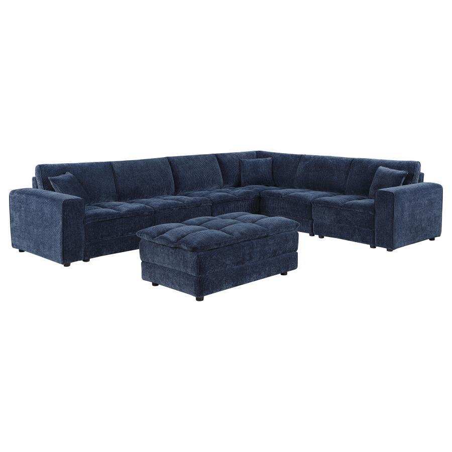 Atlantic - Upholstered Modular Sectional Sofa With Ottoman - Best Buy Furniture
