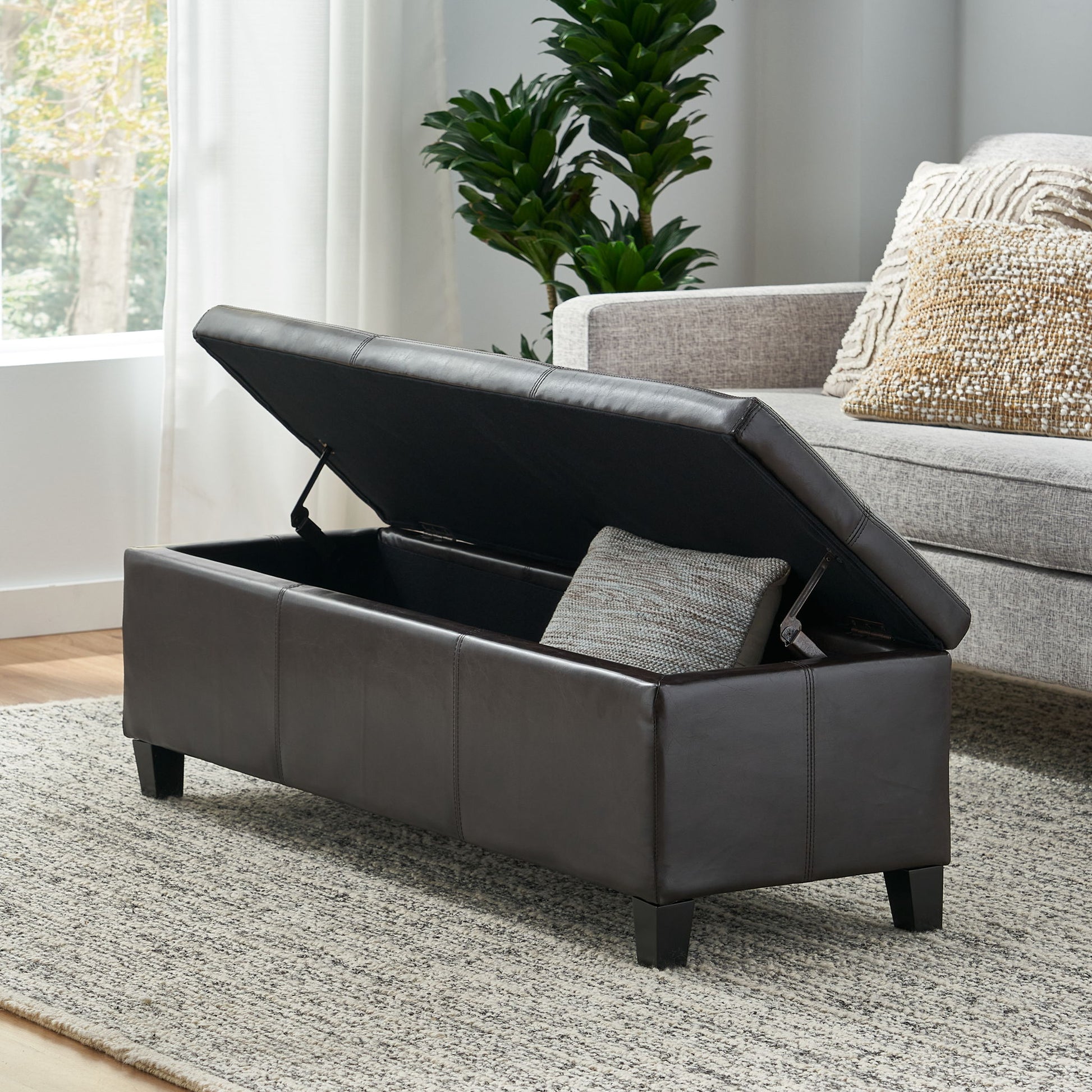 Glouster - Contemporary Storage Ottoman - Best Buy Furniture