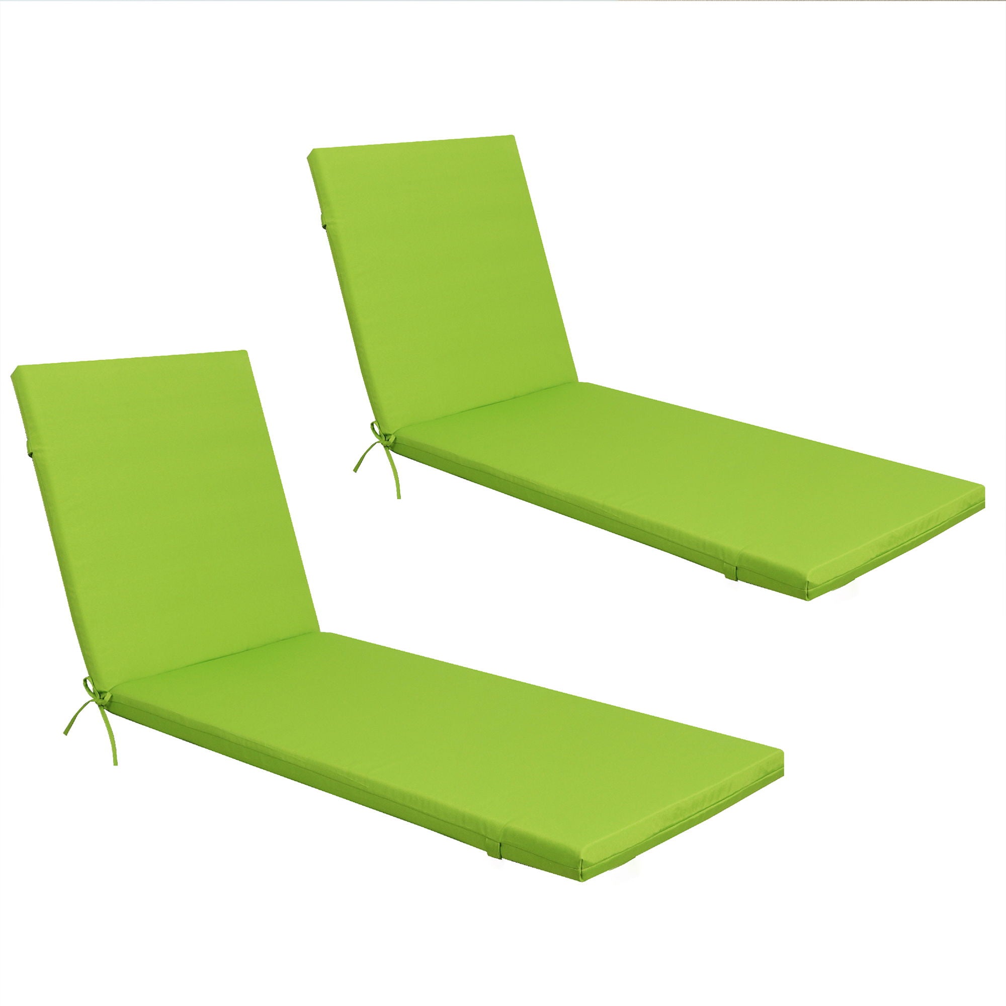 2 Piece Outdoor Chaise Lounge Chair Cushion Set With Pillow, Replacement Patio Seat Cushions - Apple Green - Best Buy Furniture