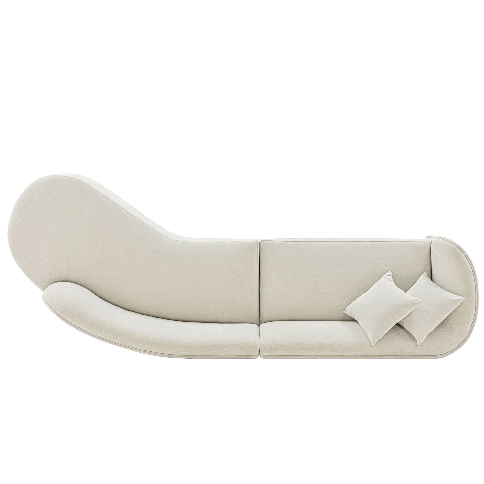 Daria - Sofa Sectional With Pillows, 2 Piece Design