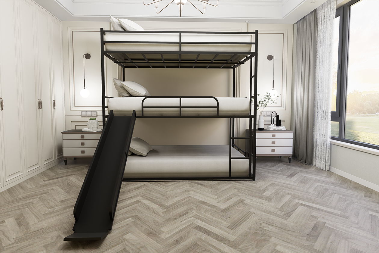 Twin Size House Loft Bed With Slide And Ladder - Black - Best Buy Furniture