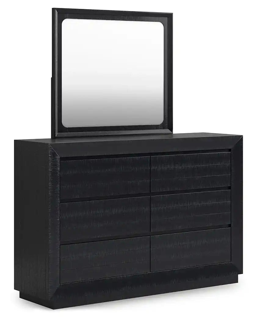 Londer - Dresser And Mirror - Black - Best Buy Furniture