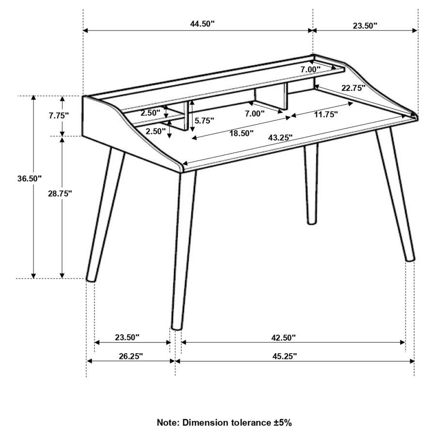 Percy - 4-Compartment Writing Desk - Best Buy Furniture