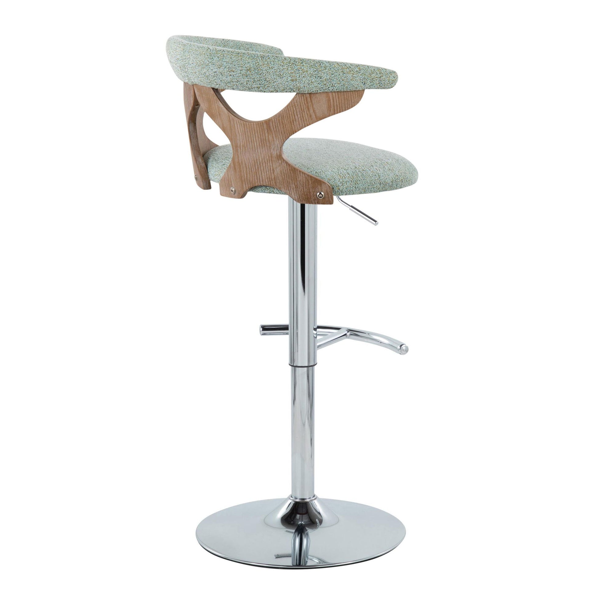 Gardenia - Contemporary Adjustable Barstool With Swivel / Rounded T Footrest (Set of 2) - Best Buy Furniture