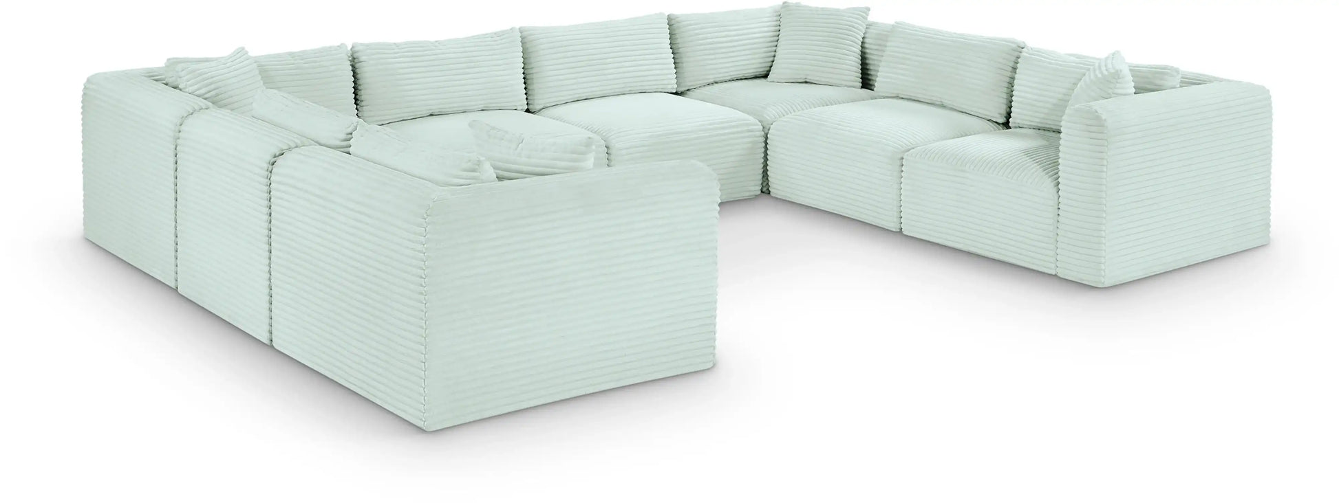 Shaggy - 8 Piece Modular U-Shaped Sectional - Best Buy Furniture