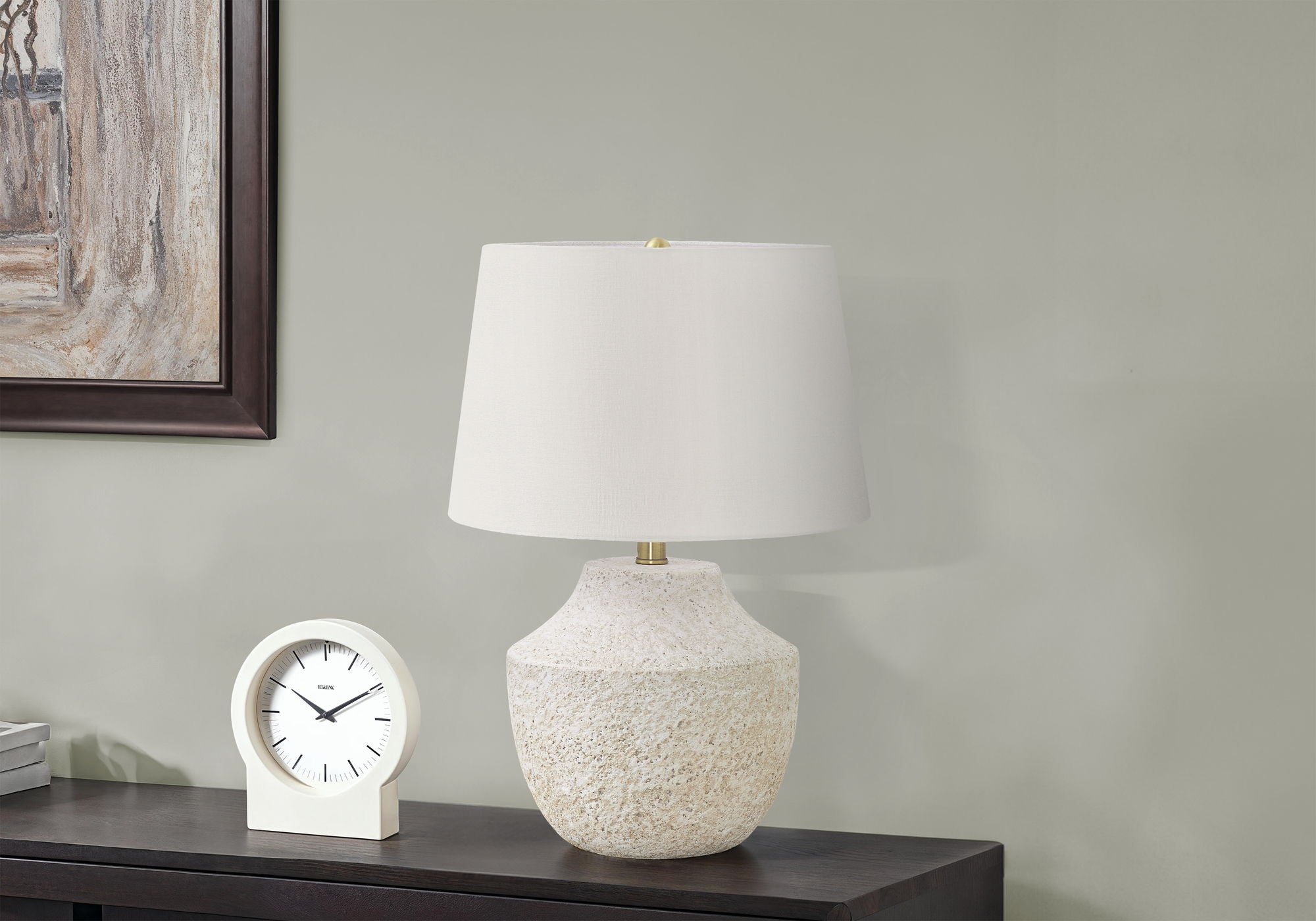 Lighting, Modern Table Lamp, Concrete - Cream - Best Buy Furniture