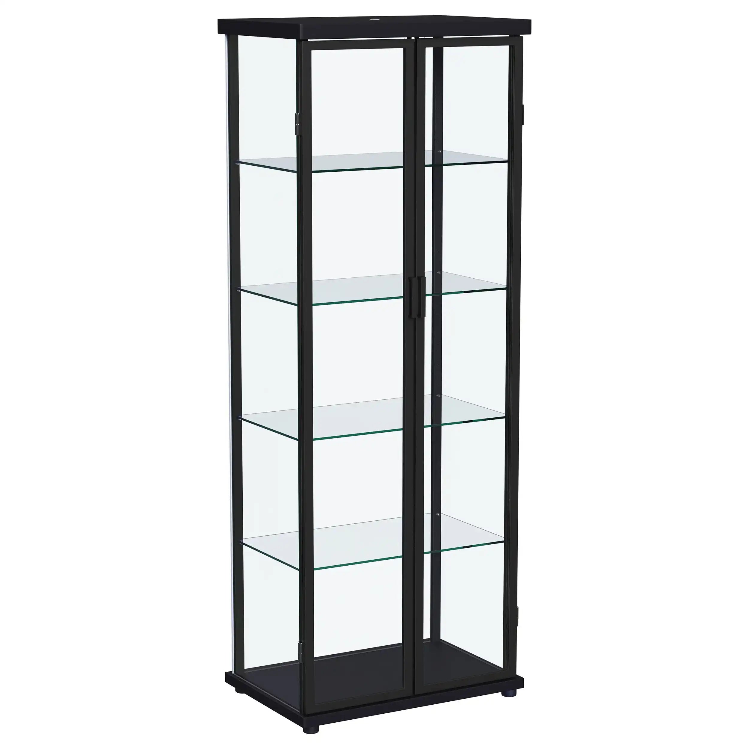 Aero - 5-Shelf Display Curio Cabinet With Led Lighting - Best Buy Furniture