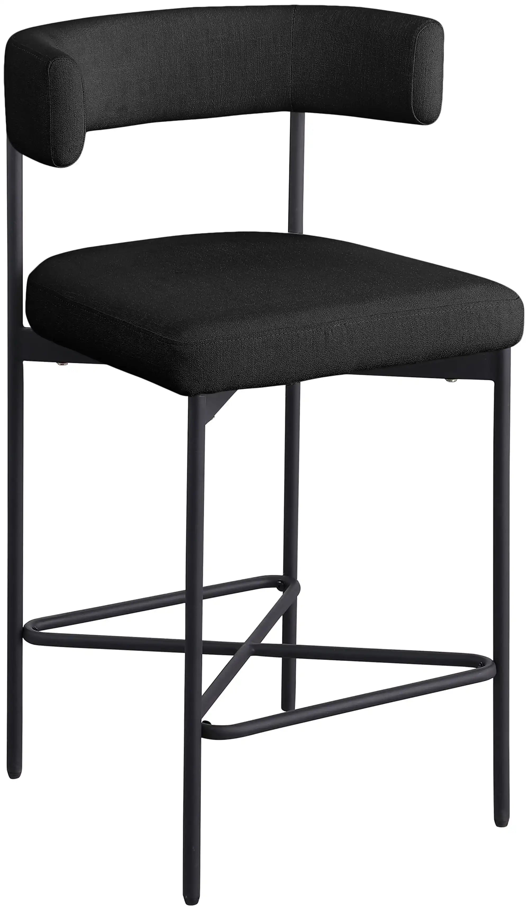 Rivage - Durable Stool With Black Frame (Set of 2) - Best Buy Furniture