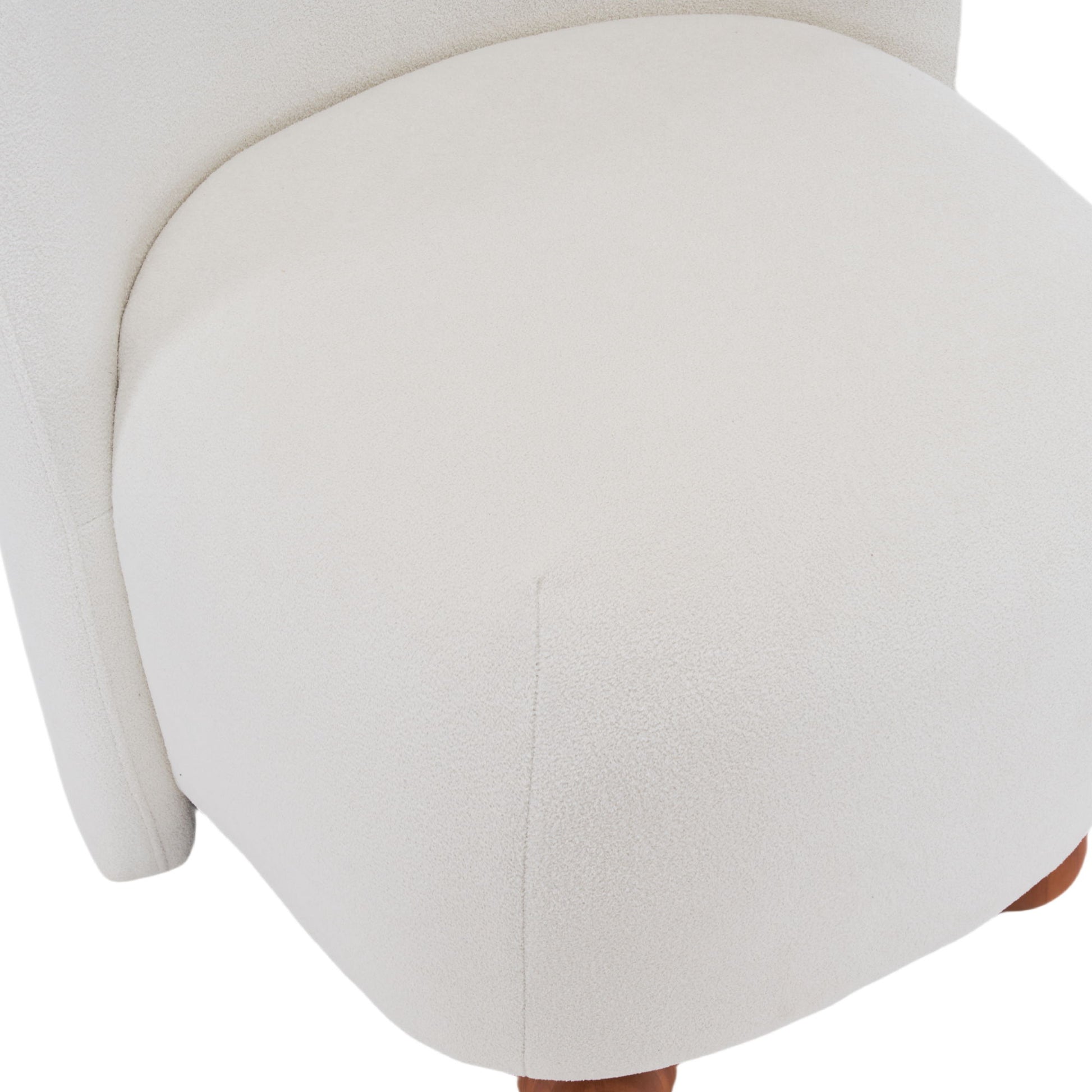Modern Low Back Accent Upholstered Armless Living Room Chairs, Round Feet - Best Buy Furniture