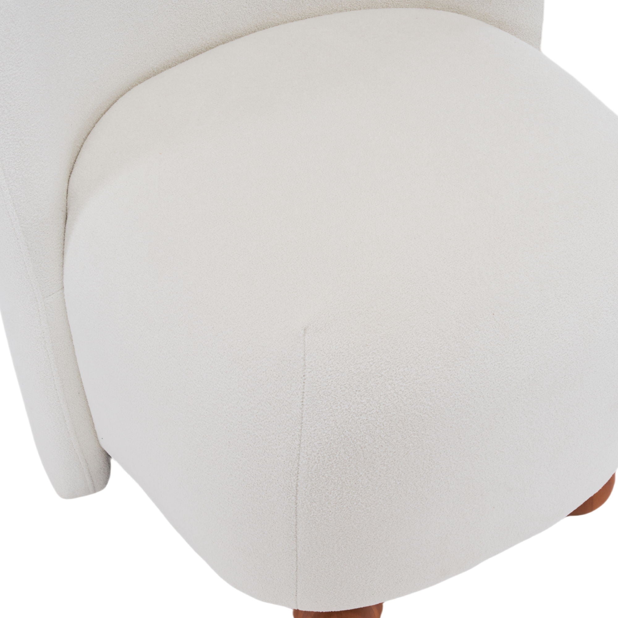 Modern Low Back Accent Upholstered Armless Living Room Chairs, Round Feet - Best Buy Furniture