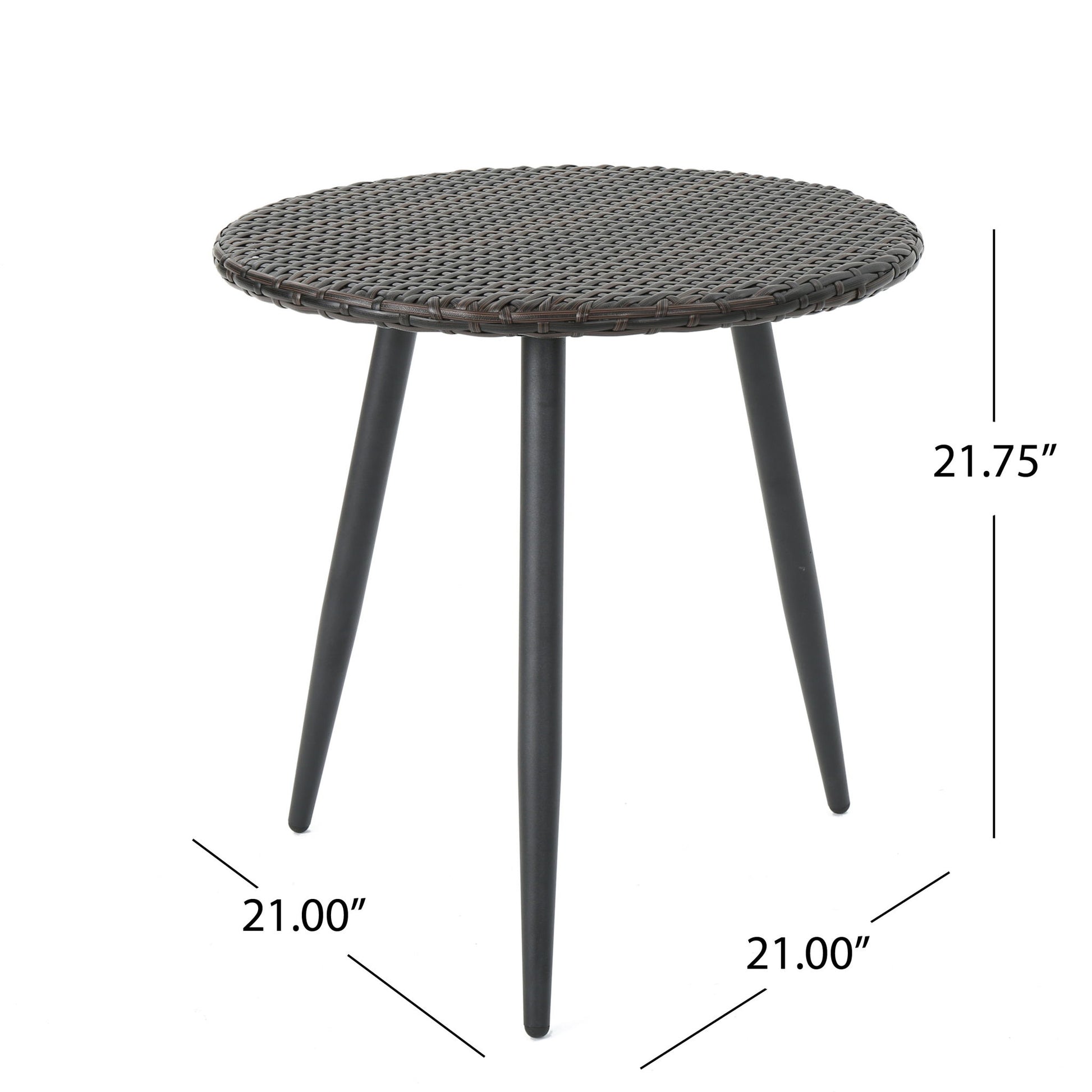 Kenneth - 3 Pieces Chat Set Outdoor Furniture - Brown Multi - Best Buy Furniture