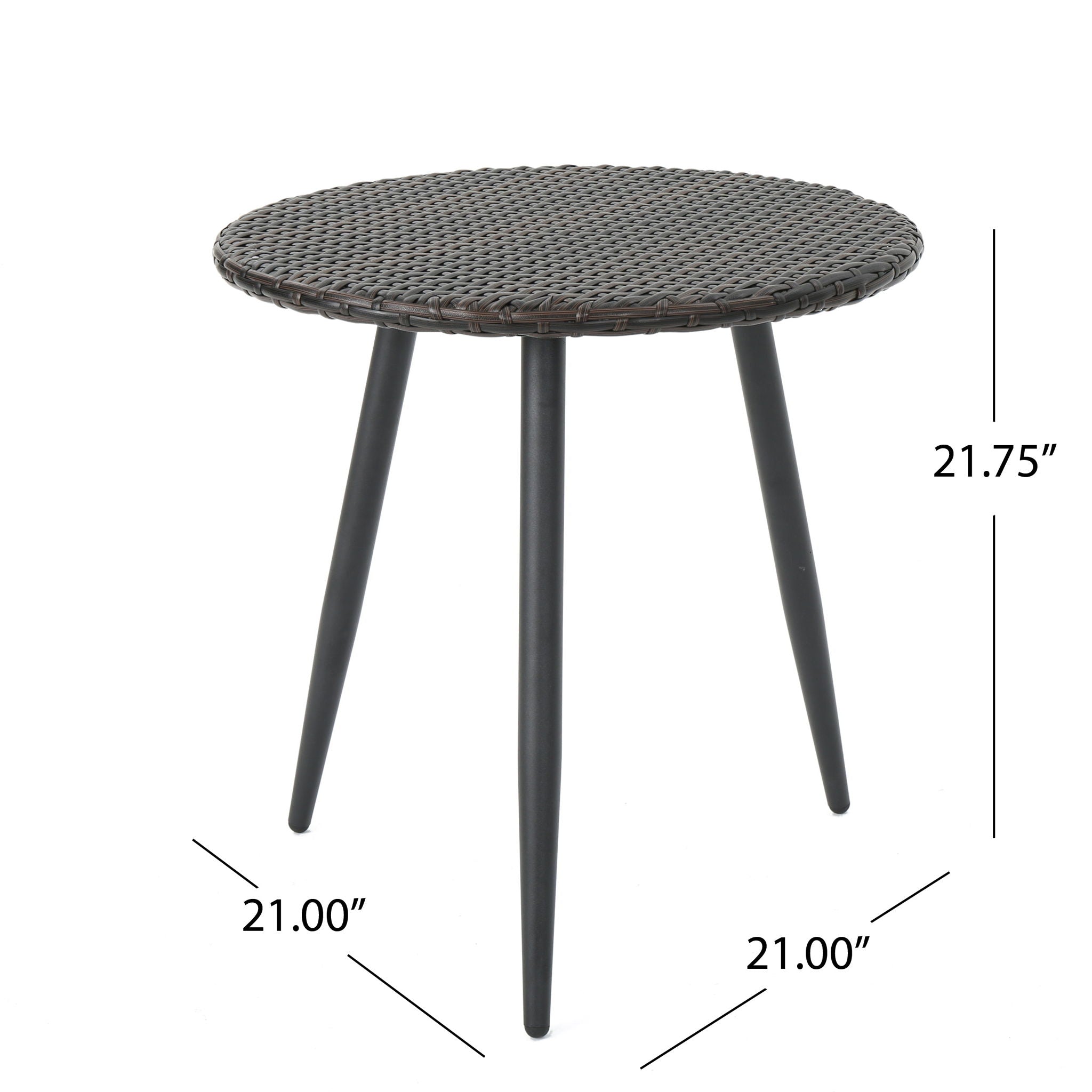 Kenneth - 3 Pieces Chat Set Outdoor Furniture - Brown Multi - Best Buy Furniture