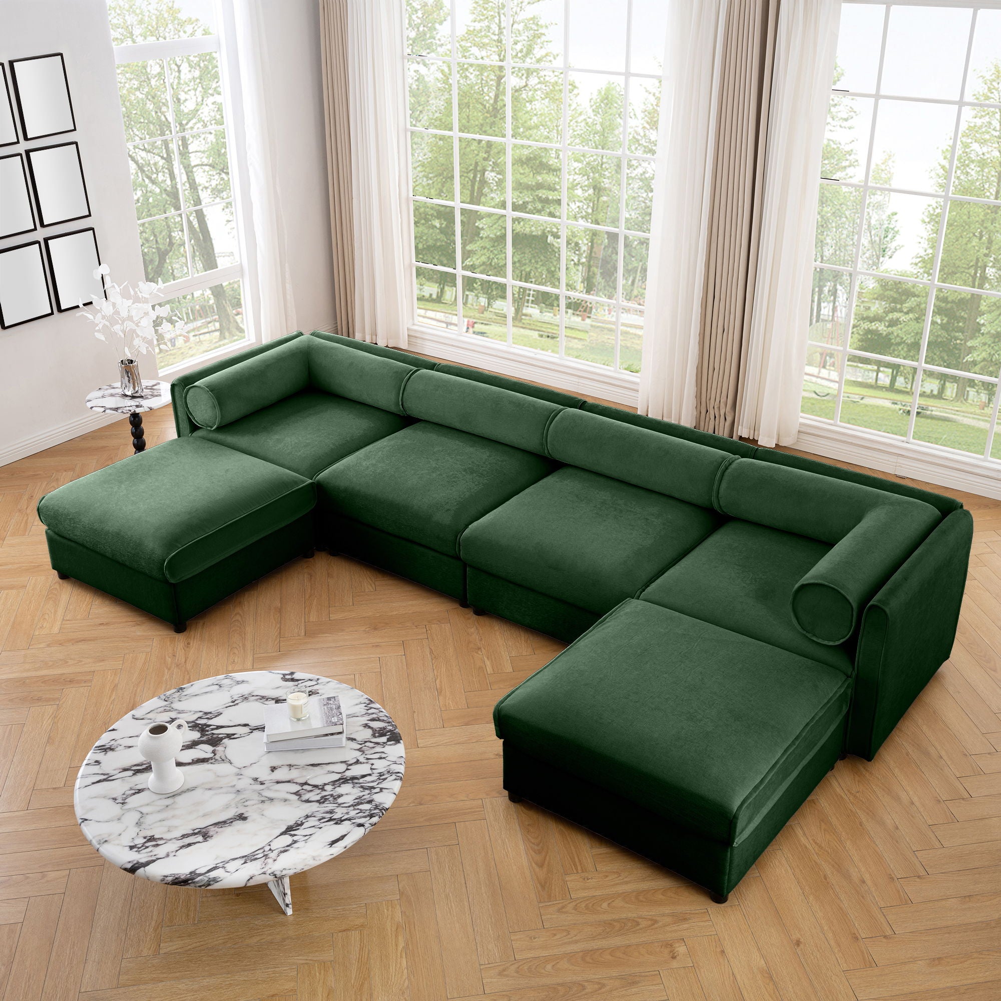 Contemporary Elegant White Chenille Sofa With Storage And Ottoman - Best Buy Furniture