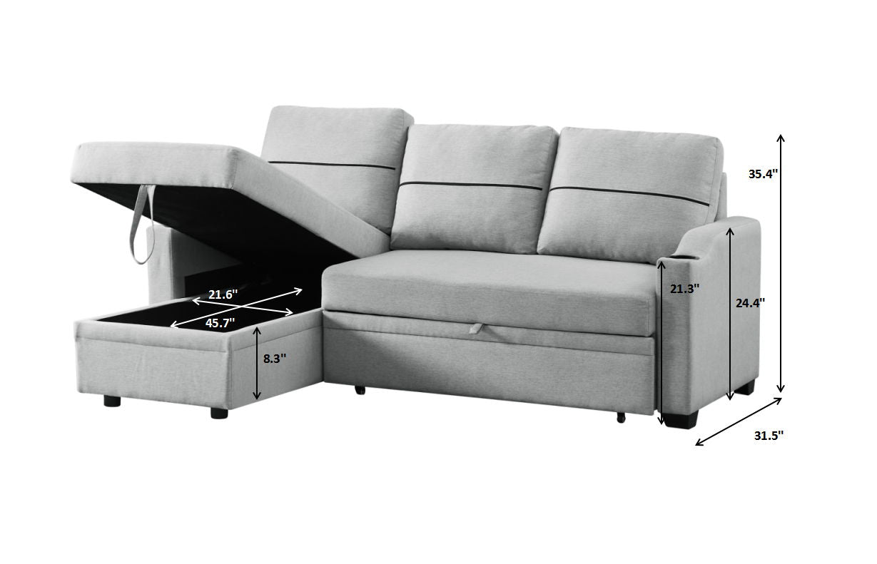 Broaching Pull-Out Storage Sofa - Best Buy Furniture