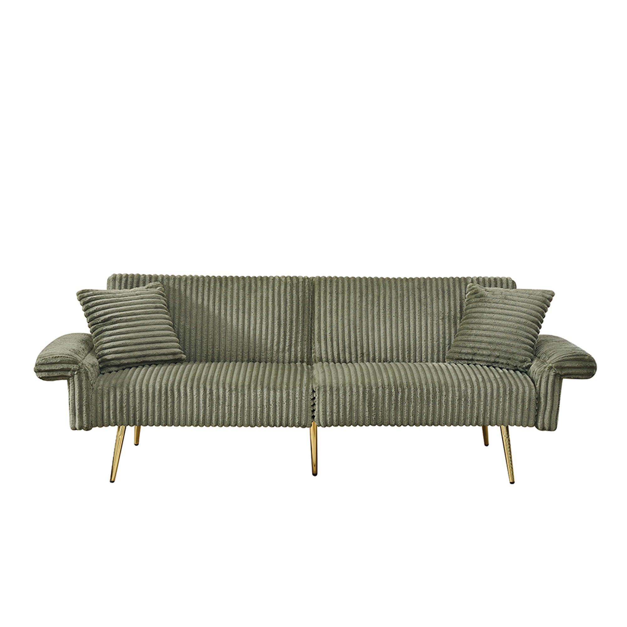 Luxury Corduroy Foldable Double Sofa Bed With Folding Armrests - Best Buy Furniture