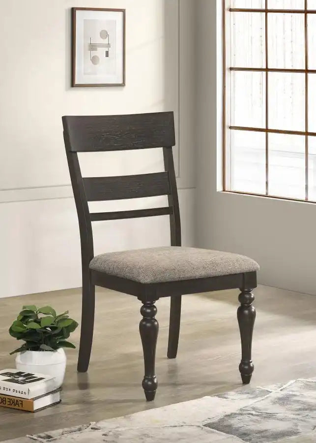 Bridget - Wood Dining Side Chair (Set of 2) - Charcoal - Best Buy Furniture