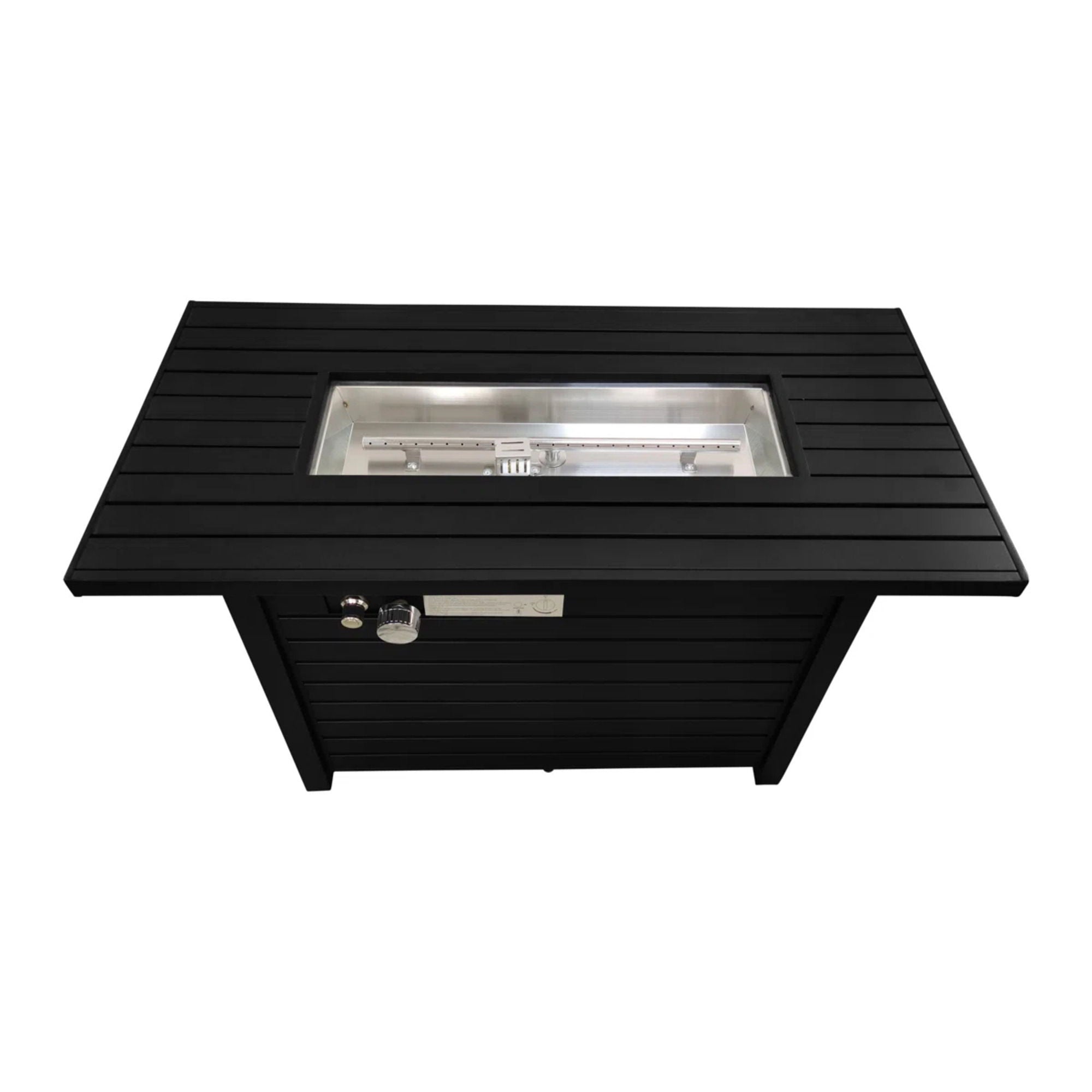 Outdoor Fire Pit Table With Lid, Modern Design - Black - Best Buy Furniture