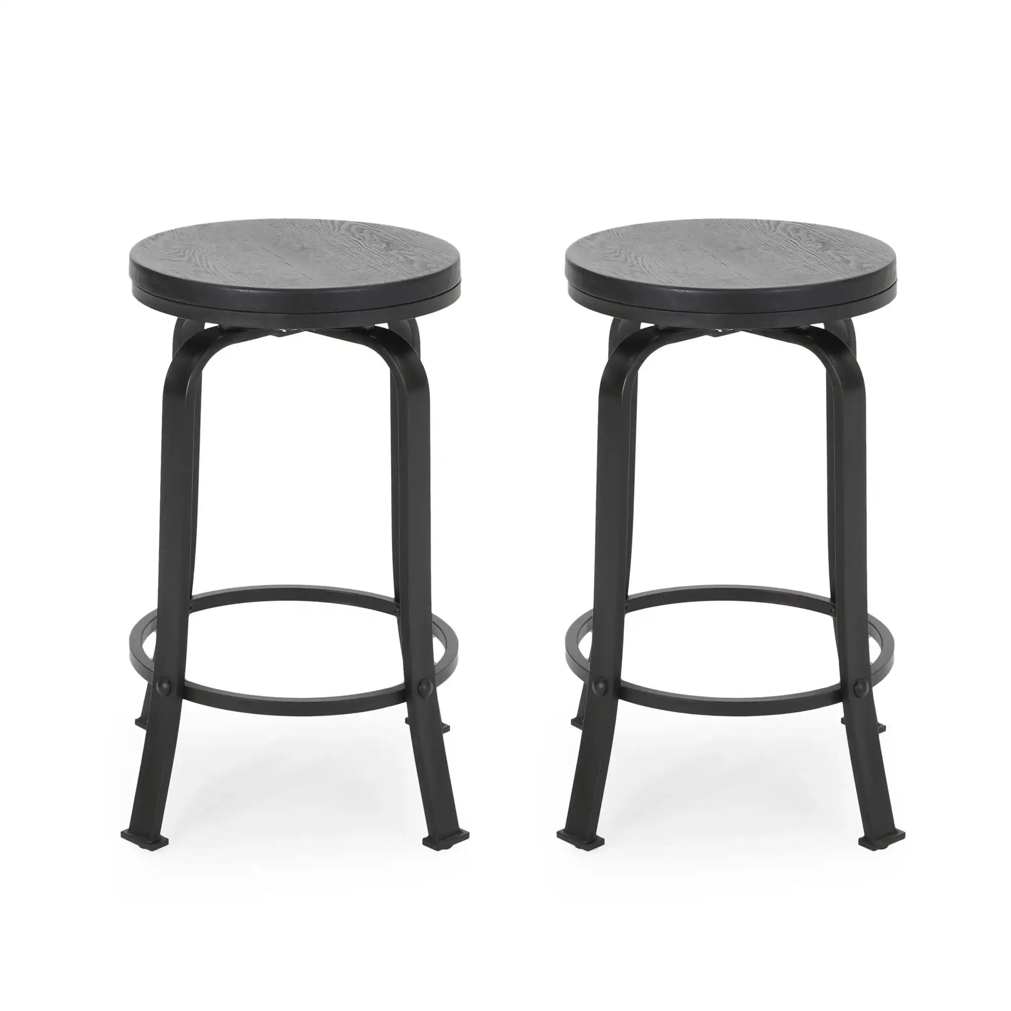 Modern Industrial Counter Stool Set With Swivel Function - Best Buy Furniture