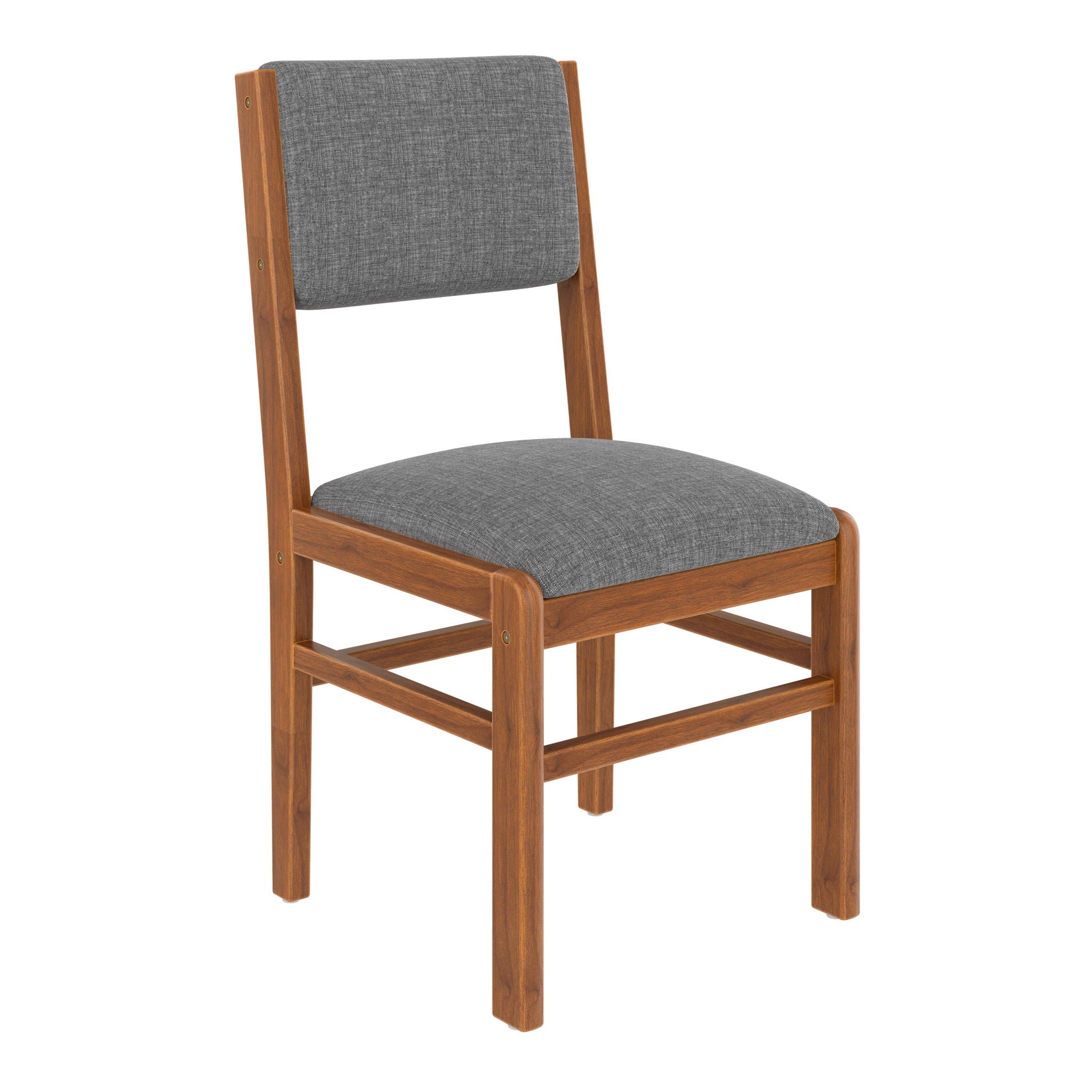 5 Pieces Rectangle Wooden Dining Table Set, Mid Century Modern Kitchen Table And 4 Upholstered Chairs For Home, Saving Space - Brown / Gray - Best Buy Furniture