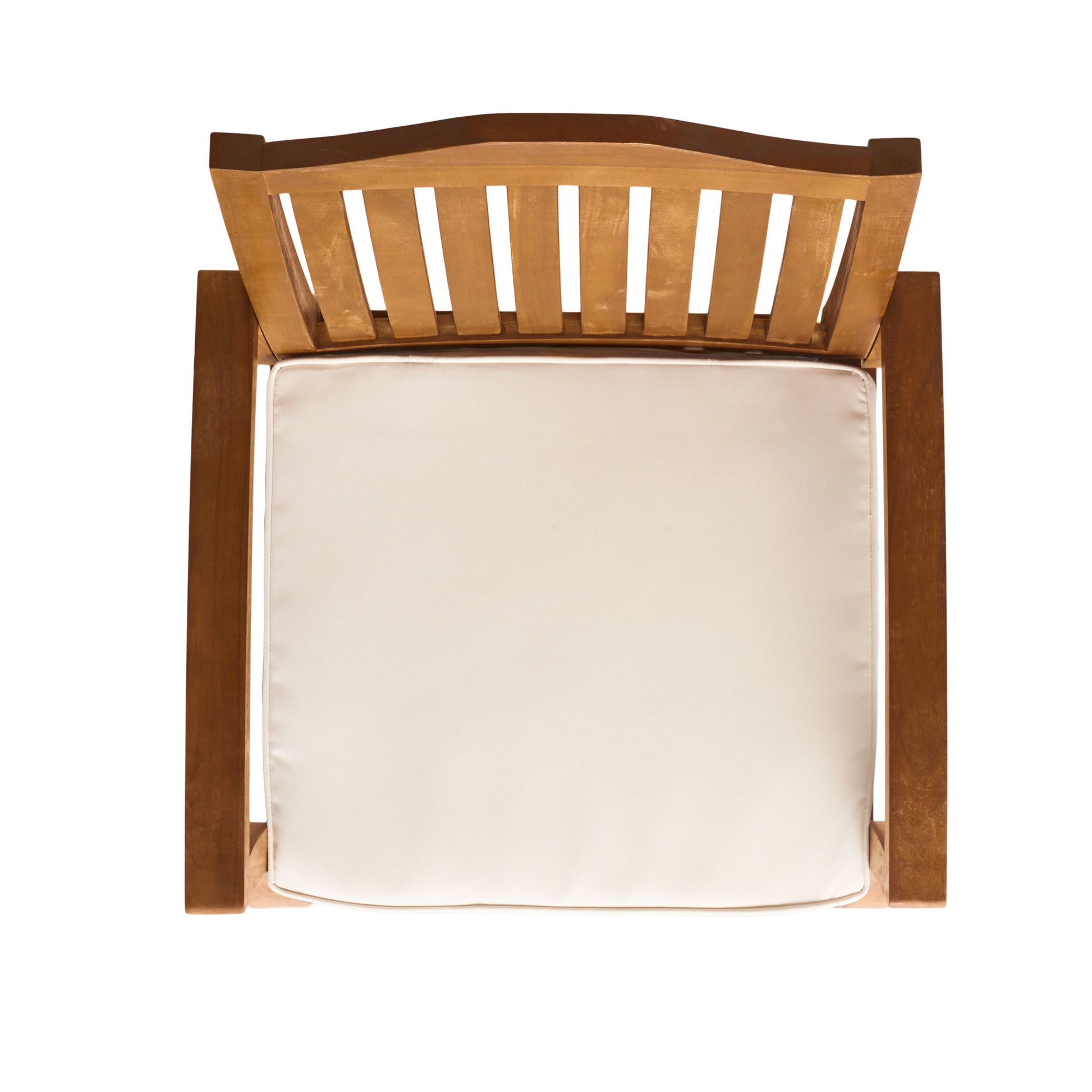 Della - Wood Armchair (Set of 2) Outdoor Dining Chairs - Cream - Best Buy Furniture