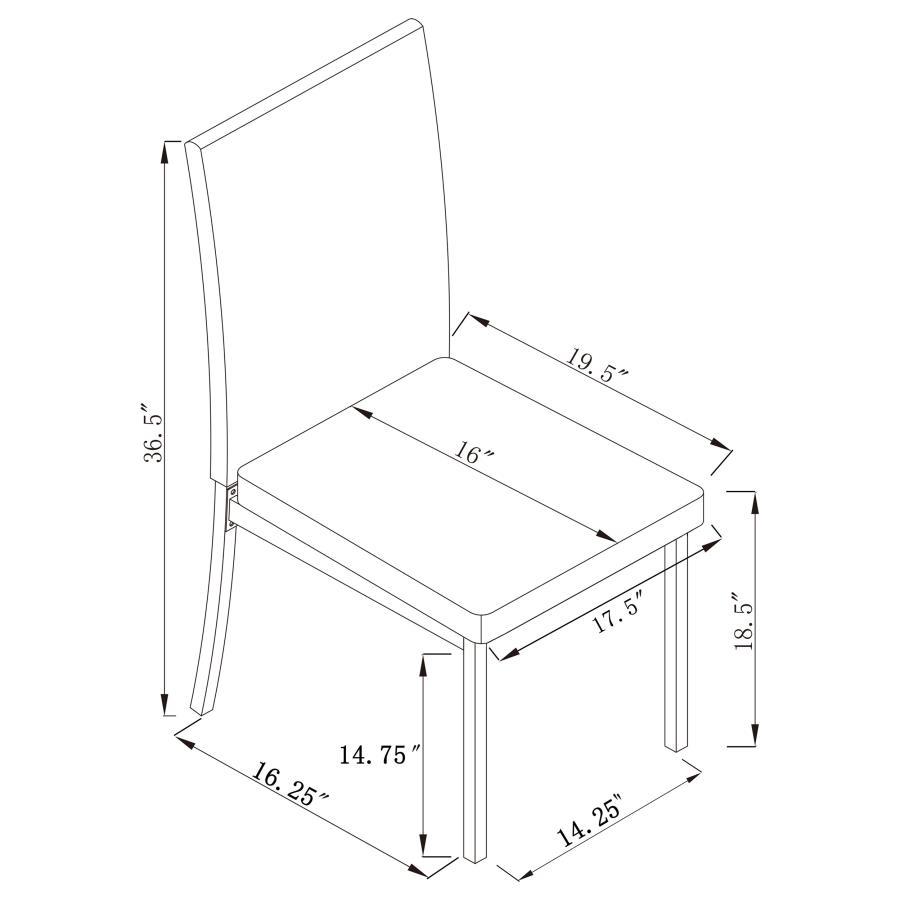 Garza - 5 Piece Rectangular Dining Table Set - Black - Best Buy Furniture