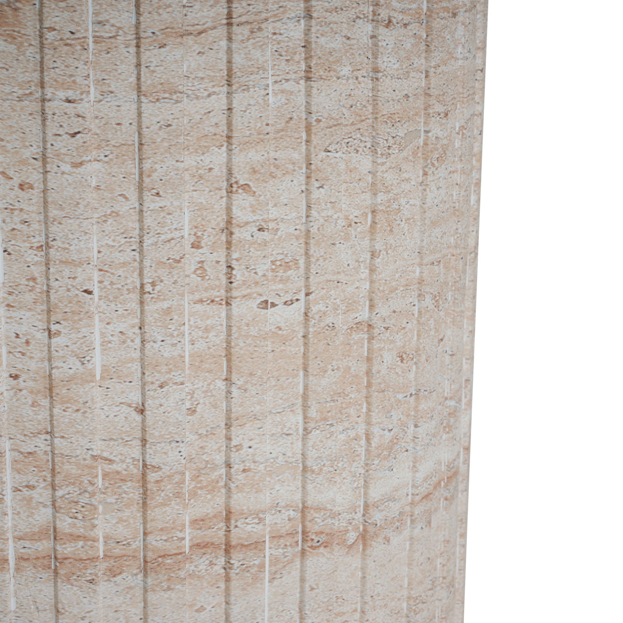 Elegant Outdoor / Indoor Lightweight Concrete Side Table With Travertine - Beige - Best Buy Furniture