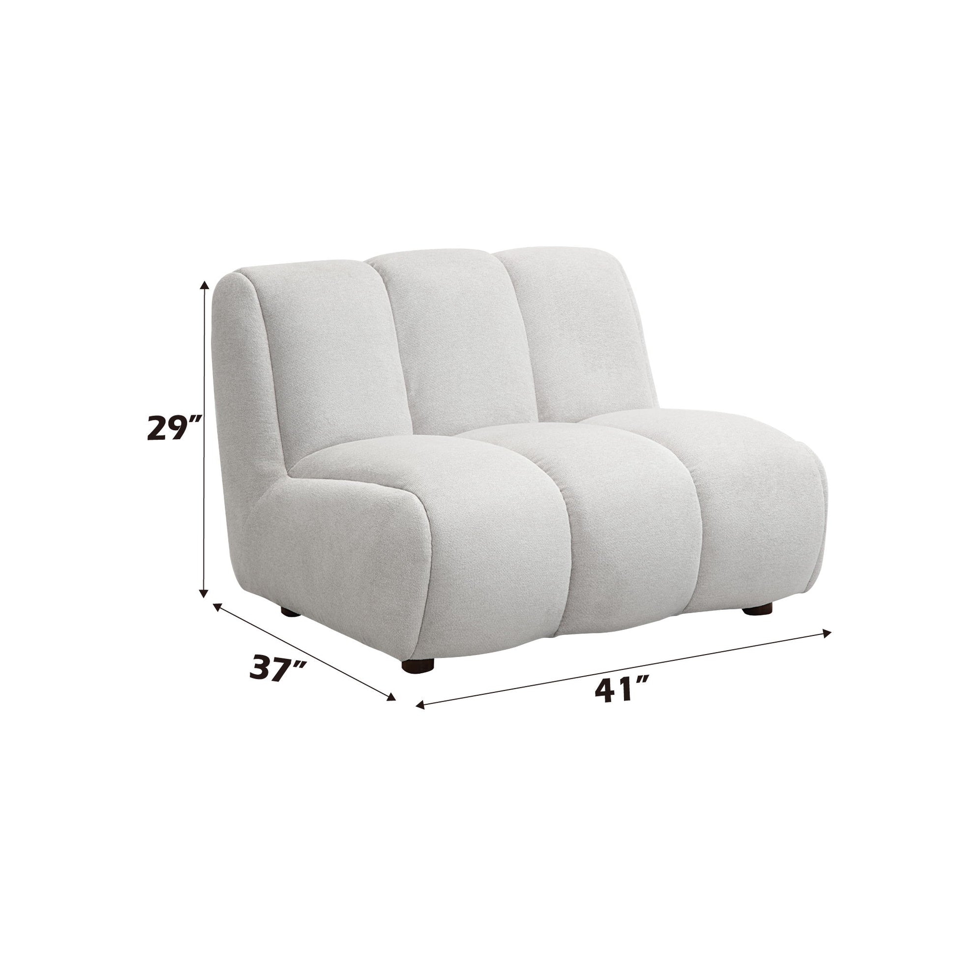Manilla - Sectional Sofa With Chair - Ivory White - Best Buy Furniture