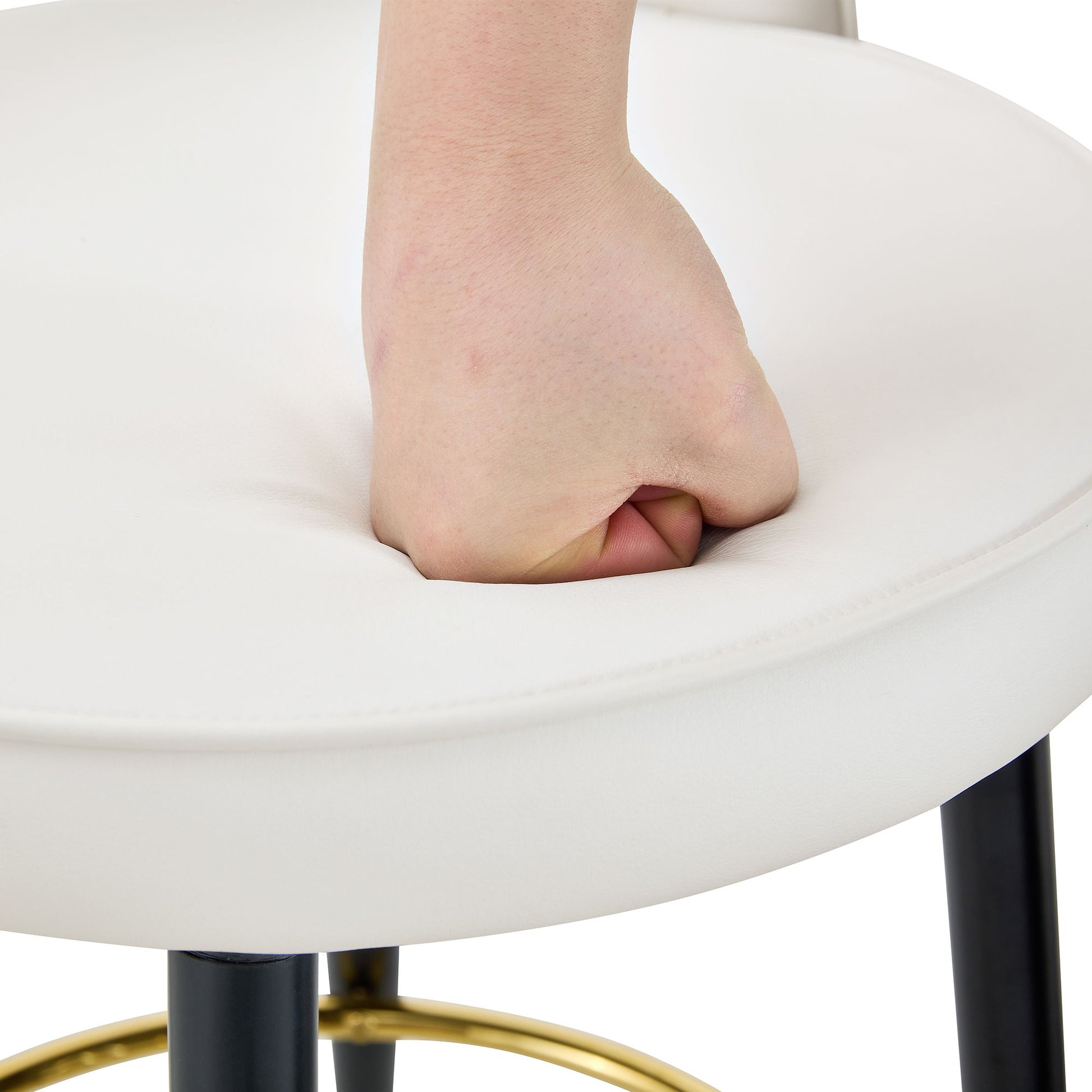 Upholstered Rotatable Bar Chair With Metal Legs For Dining Room - Best Buy Furniture