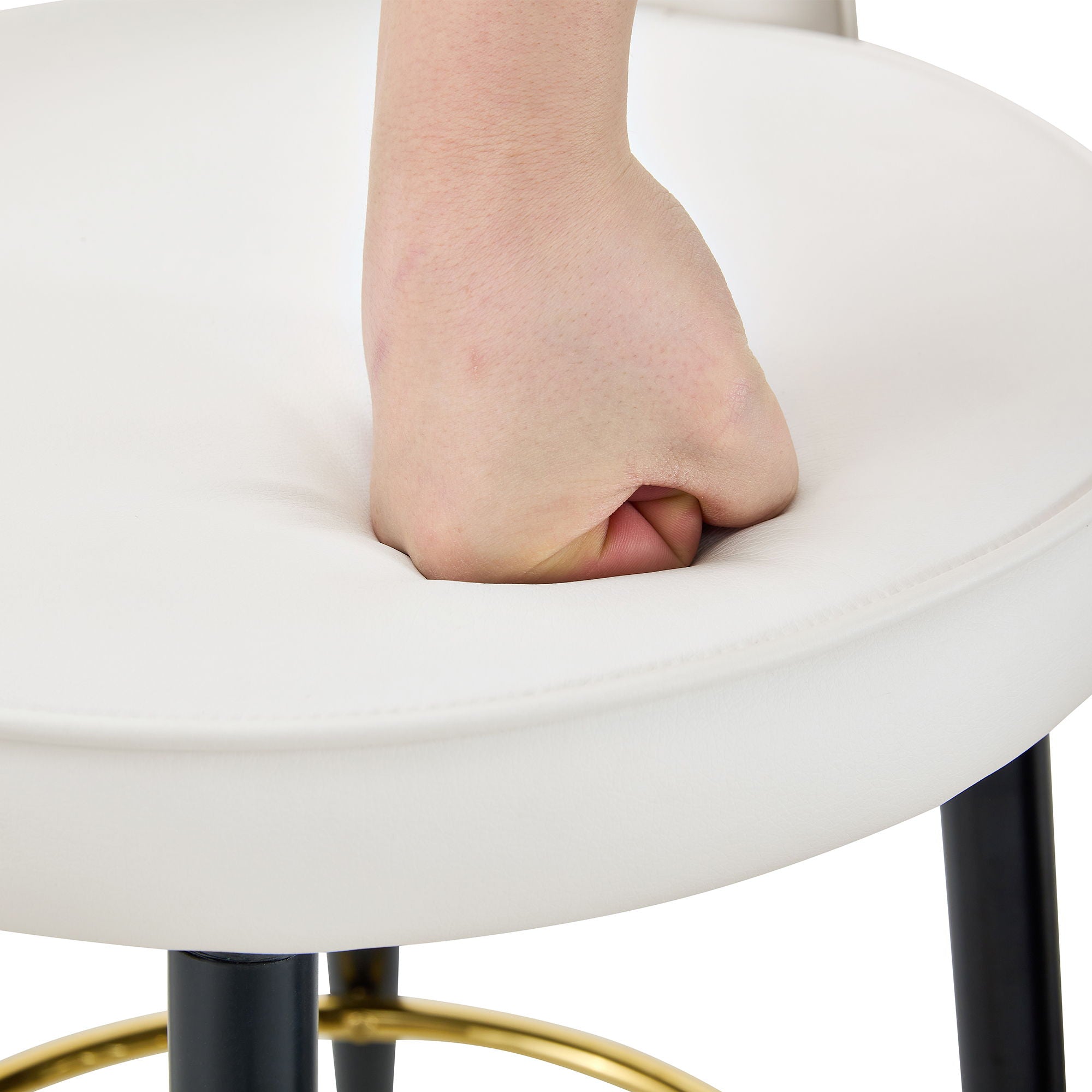 Upholstered Rotatable Bar Chair With Metal Legs For Dining Room - Best Buy Furniture