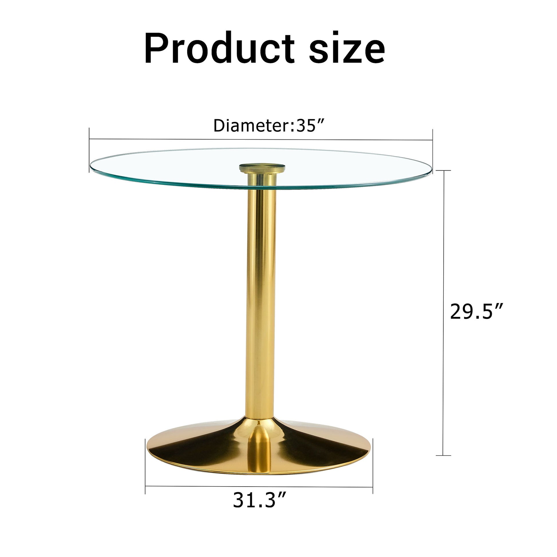 Modern Minimalist Round Dining Table With Glass Top - Best Buy Furniture