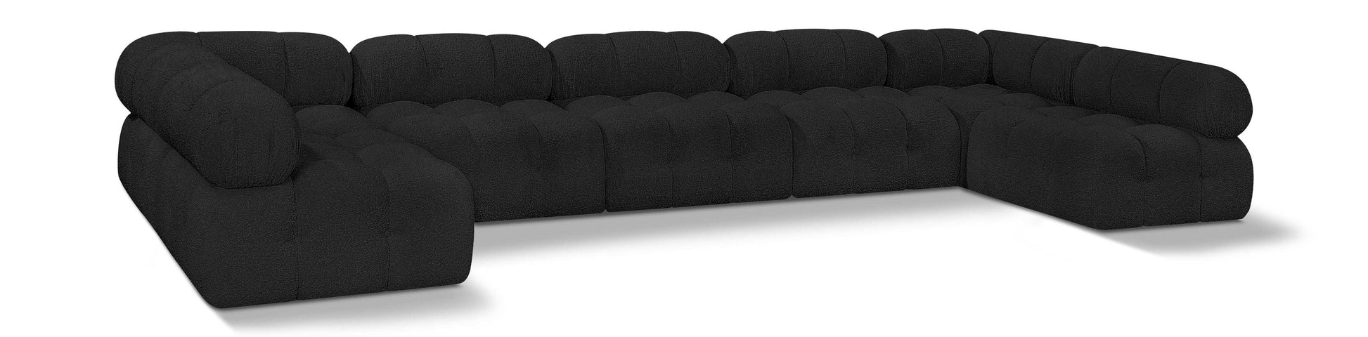 Ames - 7 Piece Boucle Fabric Modular Sectional - Best Buy Furniture