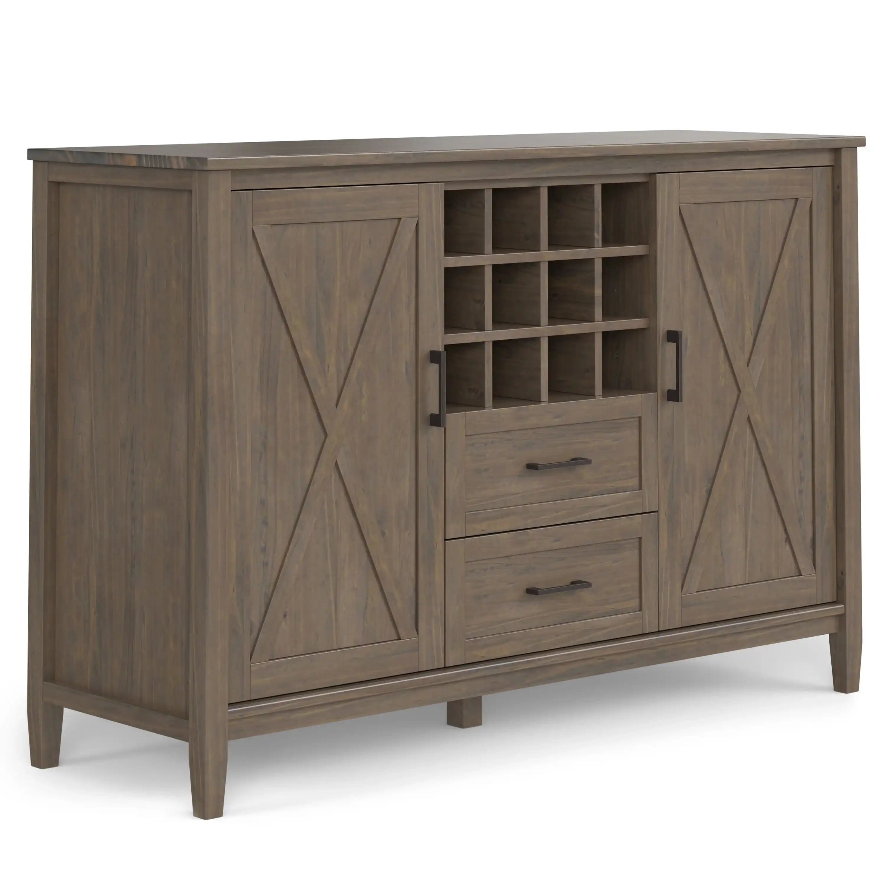 Ela - Sideboard With Wine Storage - Smoky Brown - Best Buy Furniture