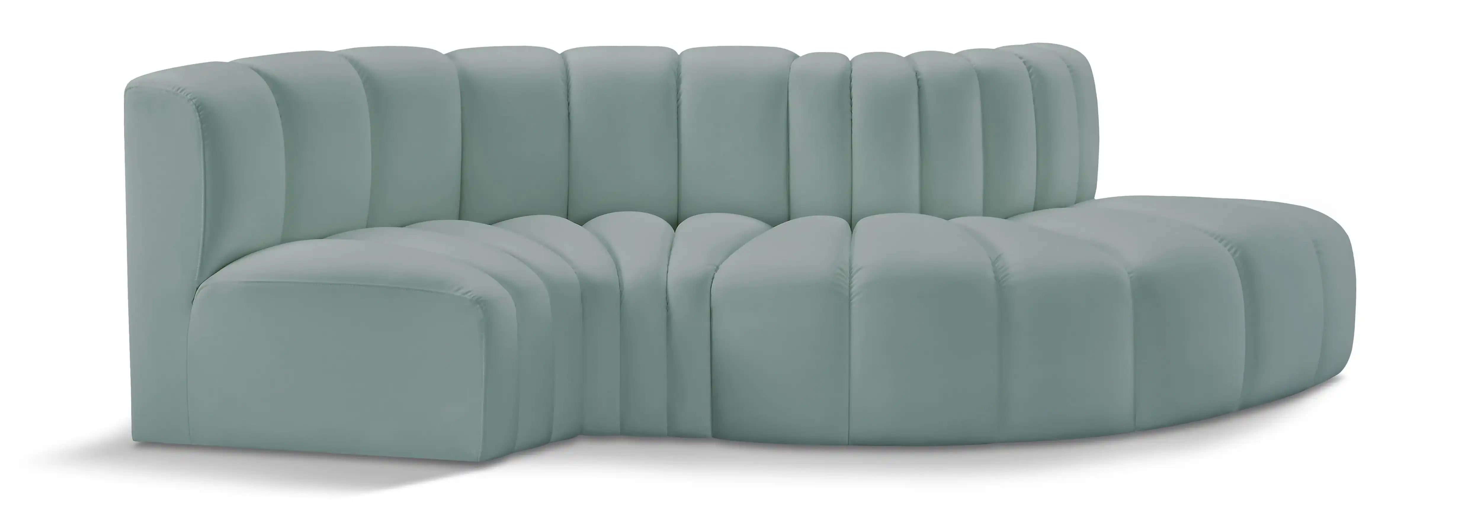 Arc - Faux Leather 4 Piece L-Shaped Modular Sofa - Best Buy Furniture