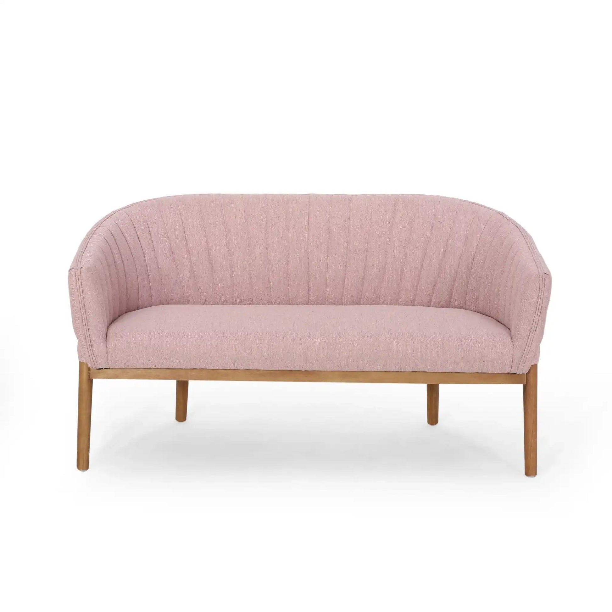Mid Century Modern Loveseat With Channel Stitched Backrest - Best Buy Furniture