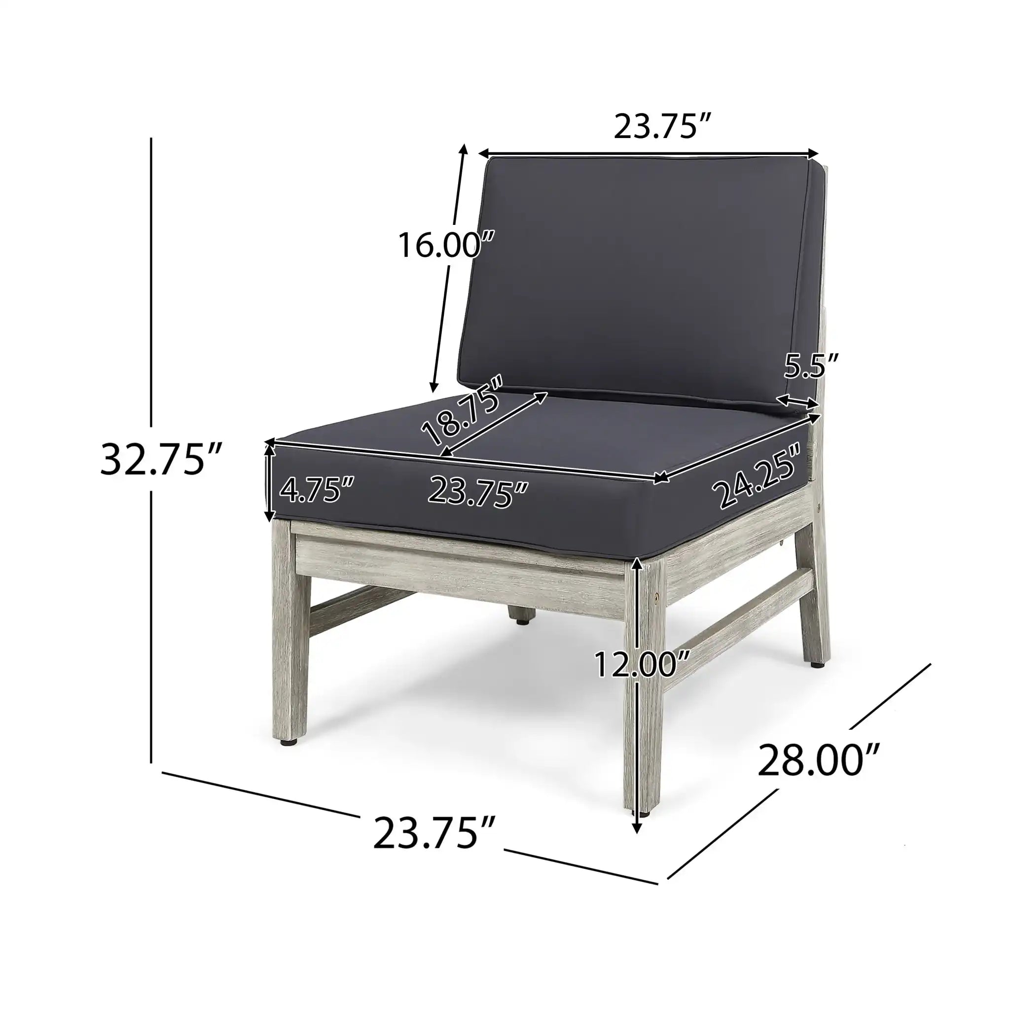 Perla - Armless Chair - Best Buy Furniture