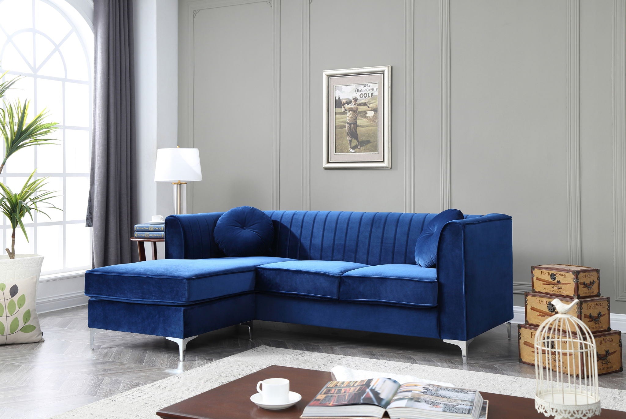 Delray - Micro Suede Sofa Chaise - Best Buy Furniture